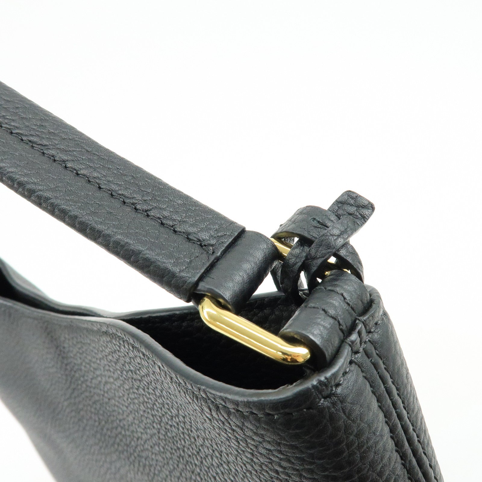 TOM FORD Alix Hobo Leather Shoulder Bag Black