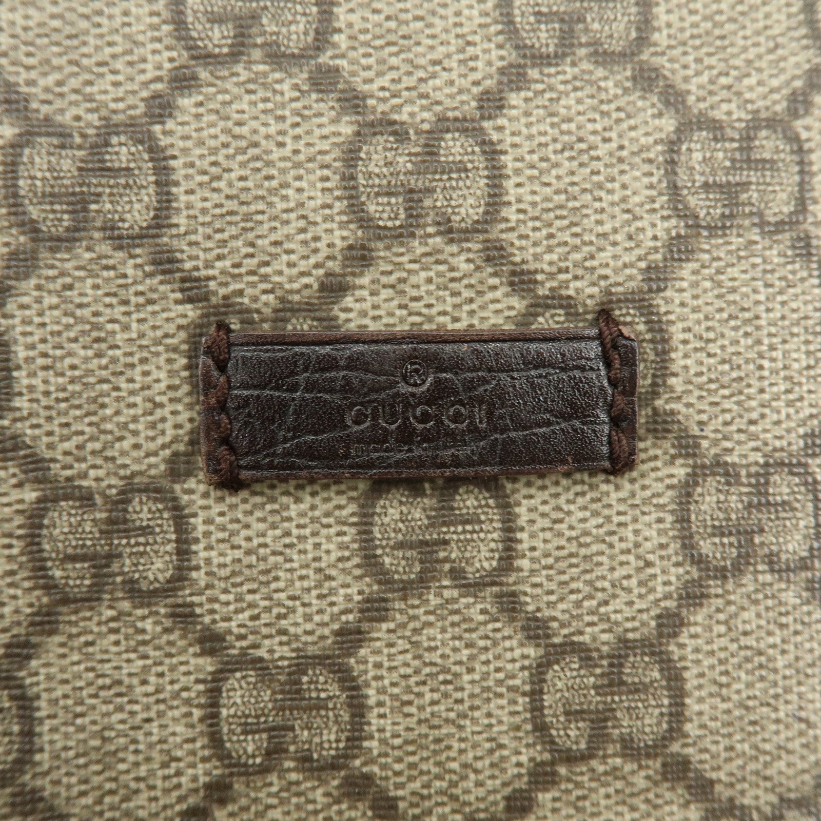 GUCCI GG Supreme Canvas Shoulder Crossbody Bag Beige Brown 122373
