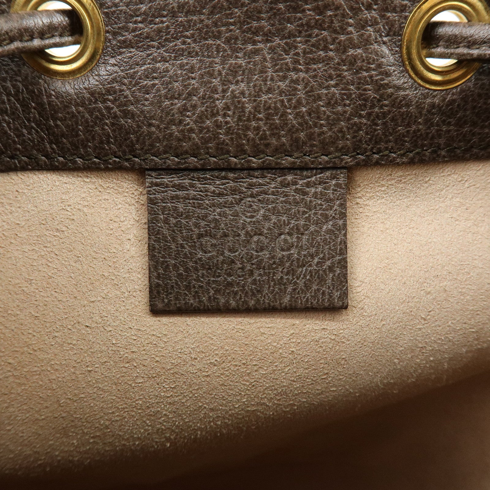 GUCCI Ophidia Sherry GG Supreme Leather Mini Bucket Bag 550620