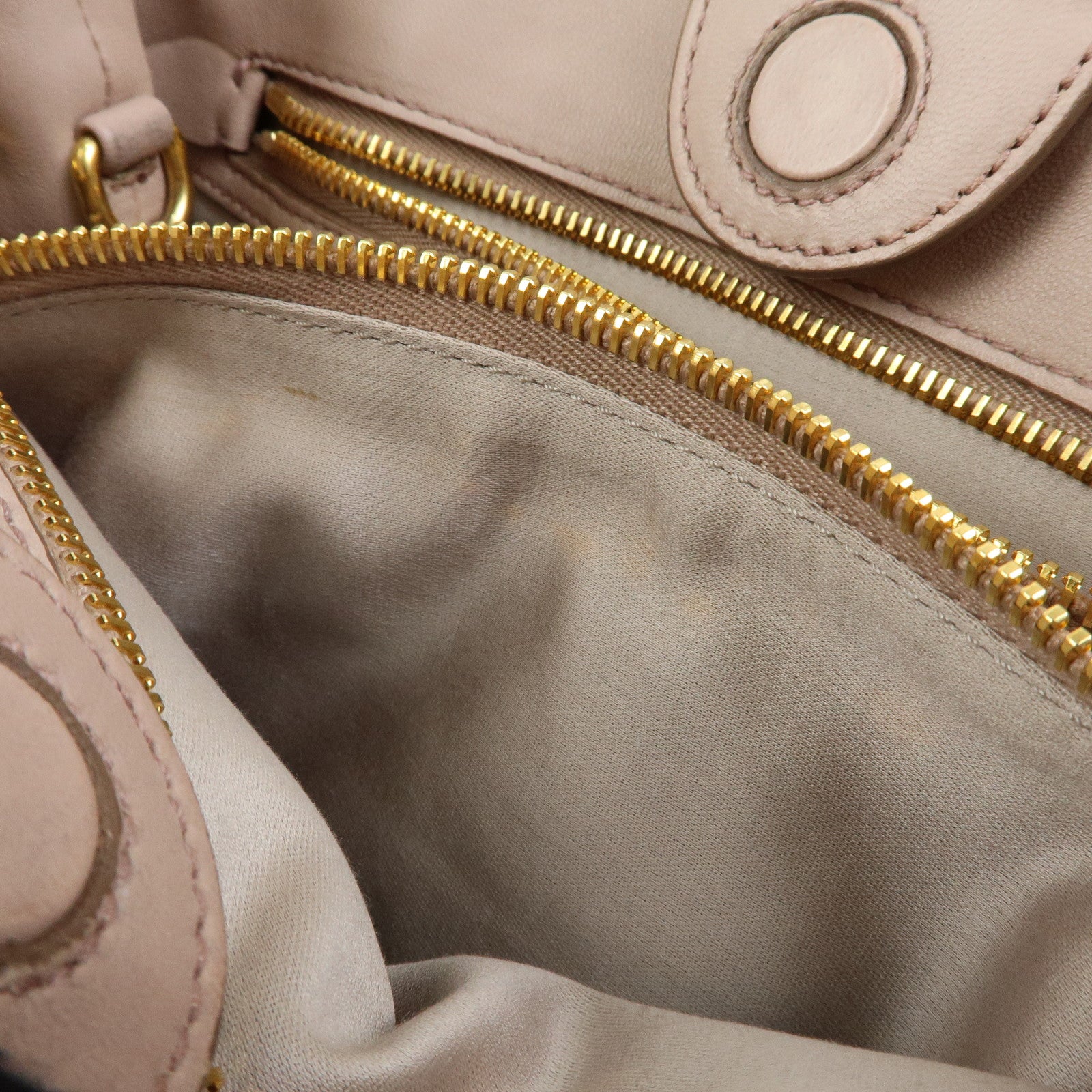 MIU MIU Matelasse Nappa Gaufre Leather 2Way Hand Bag Pink Beige RN1069