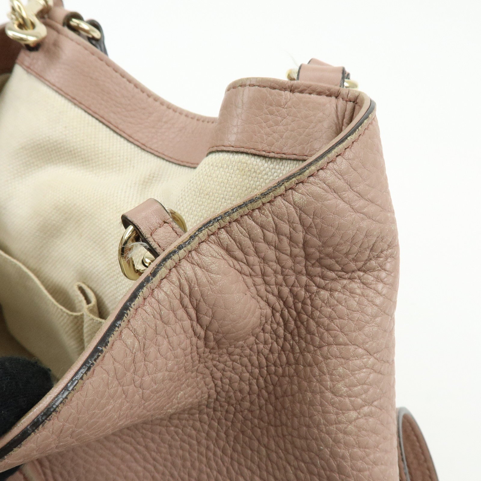 GUCCI SOHO Interlocking G 2Way Hand Bag Japan Limited Pink Beige 336751