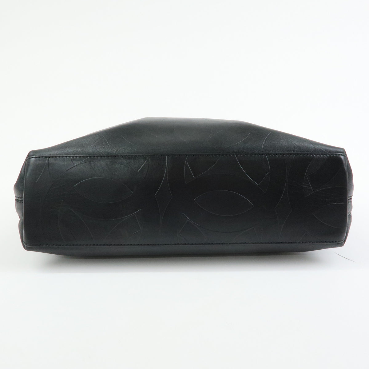 CHANEL COCO Mark Leather Tote Bag Shoulder Bag Black