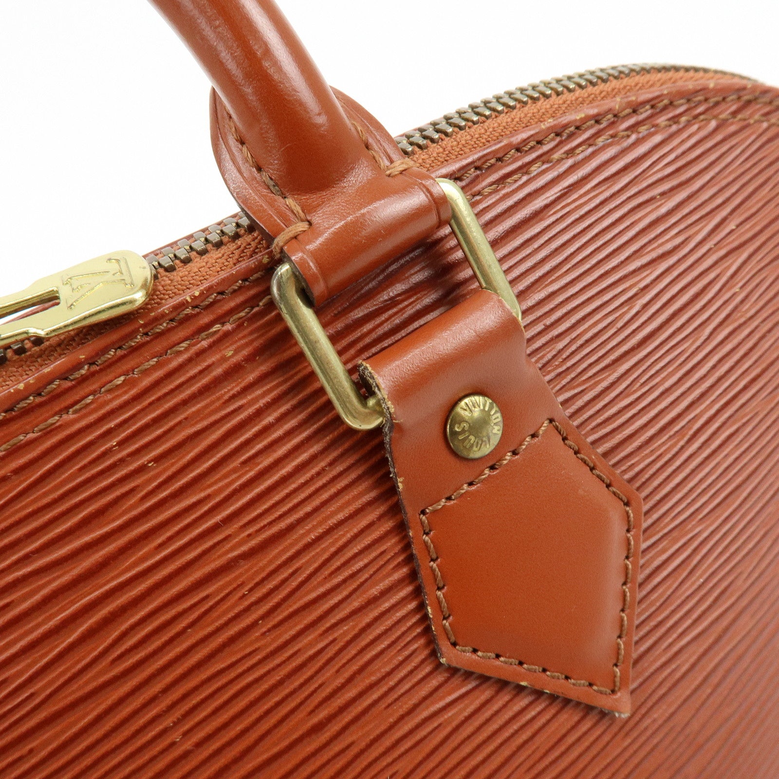 Louis Vuitton Epi Alma PM Leather Hand Bag Kenya Brown M52143