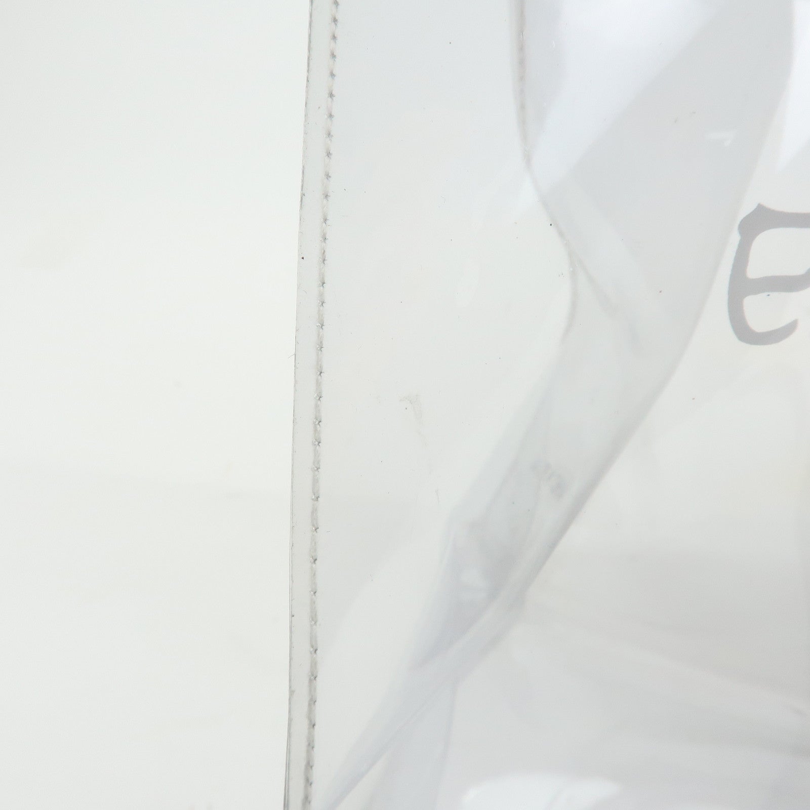 HERMES Kelly Vinyl Hand Bag Clear Transparent Gold