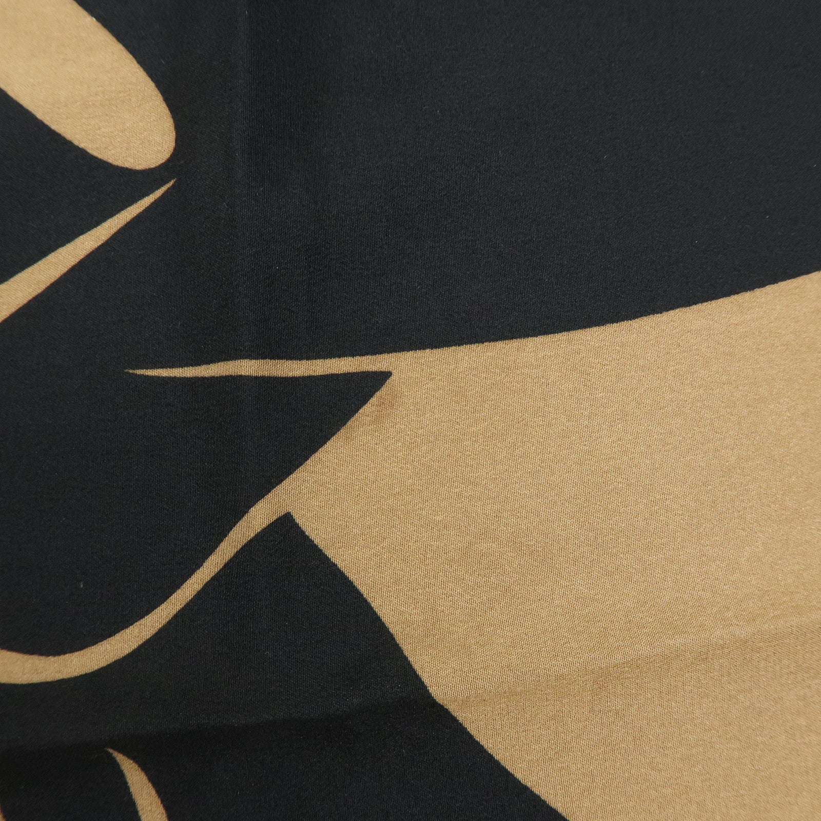 CHANEL Silk 100% Scarf Pearl Jewelry Brown Black Gold Multicolor