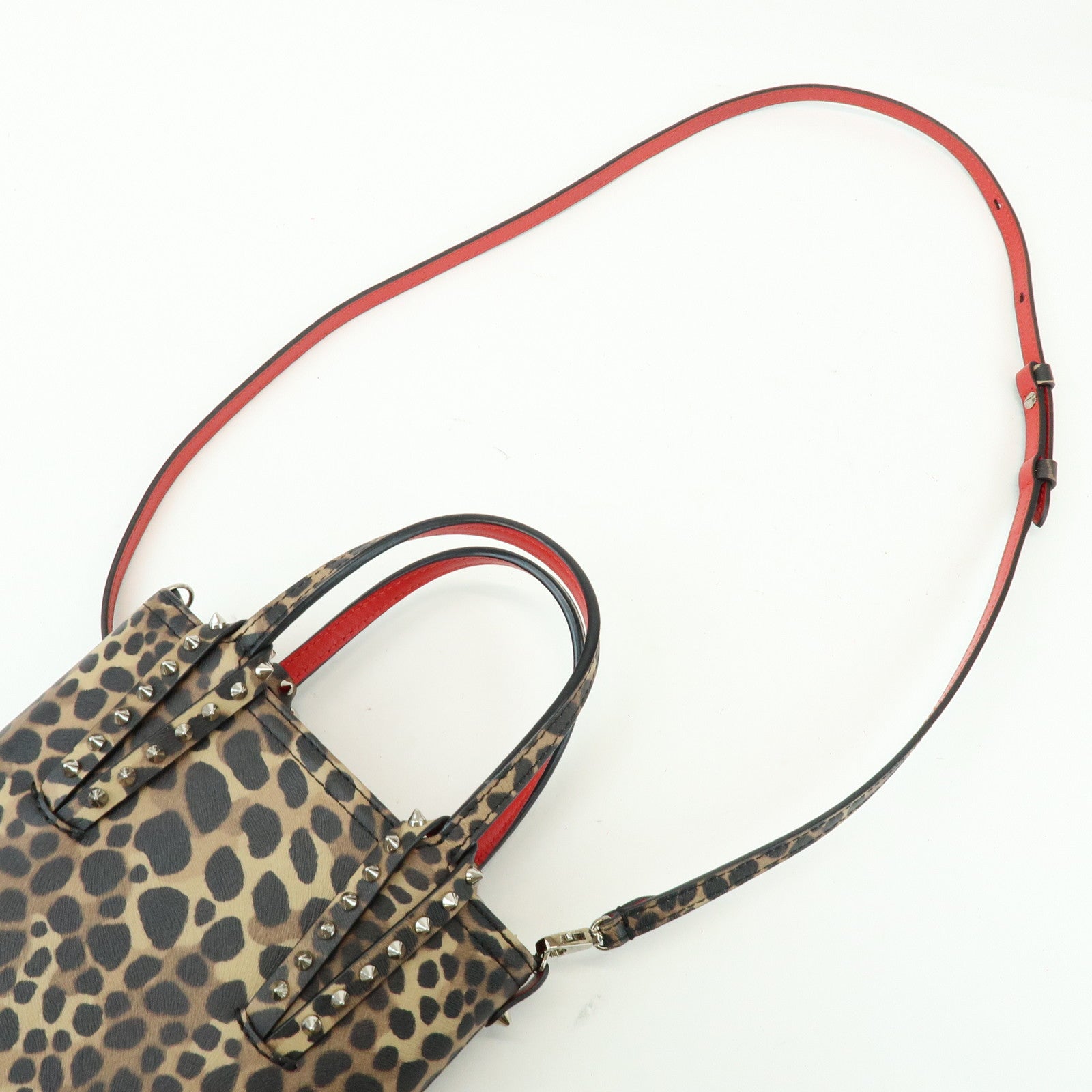 Christian Louboutin PVC Leopard 2Way Bag Hand Bag Shoulder Bag