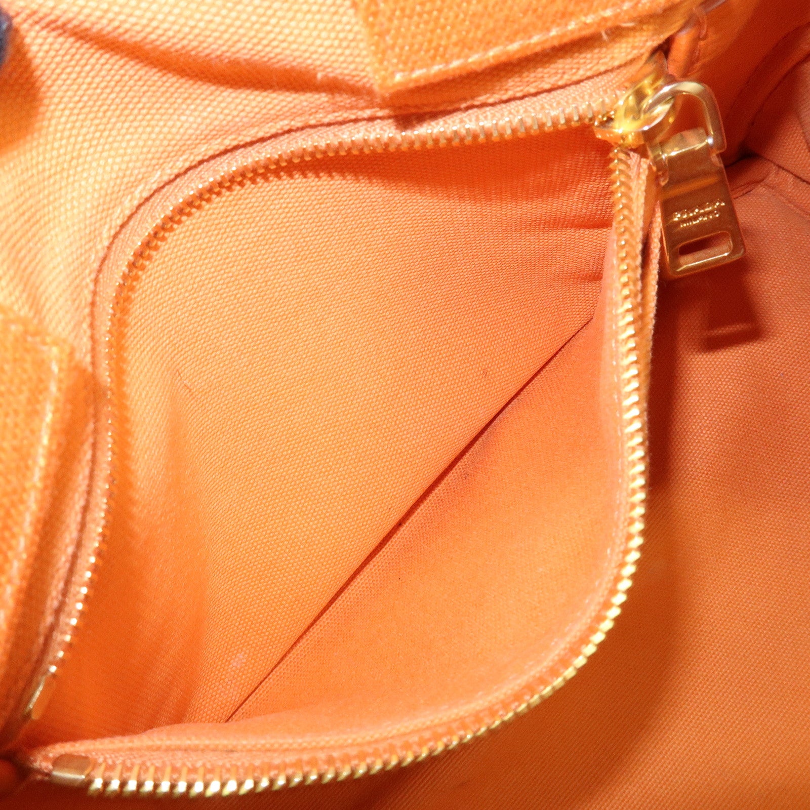 PRADA Canapa Triangle Logo Canvas Tote Bag Hand Bag Orange 1BG642