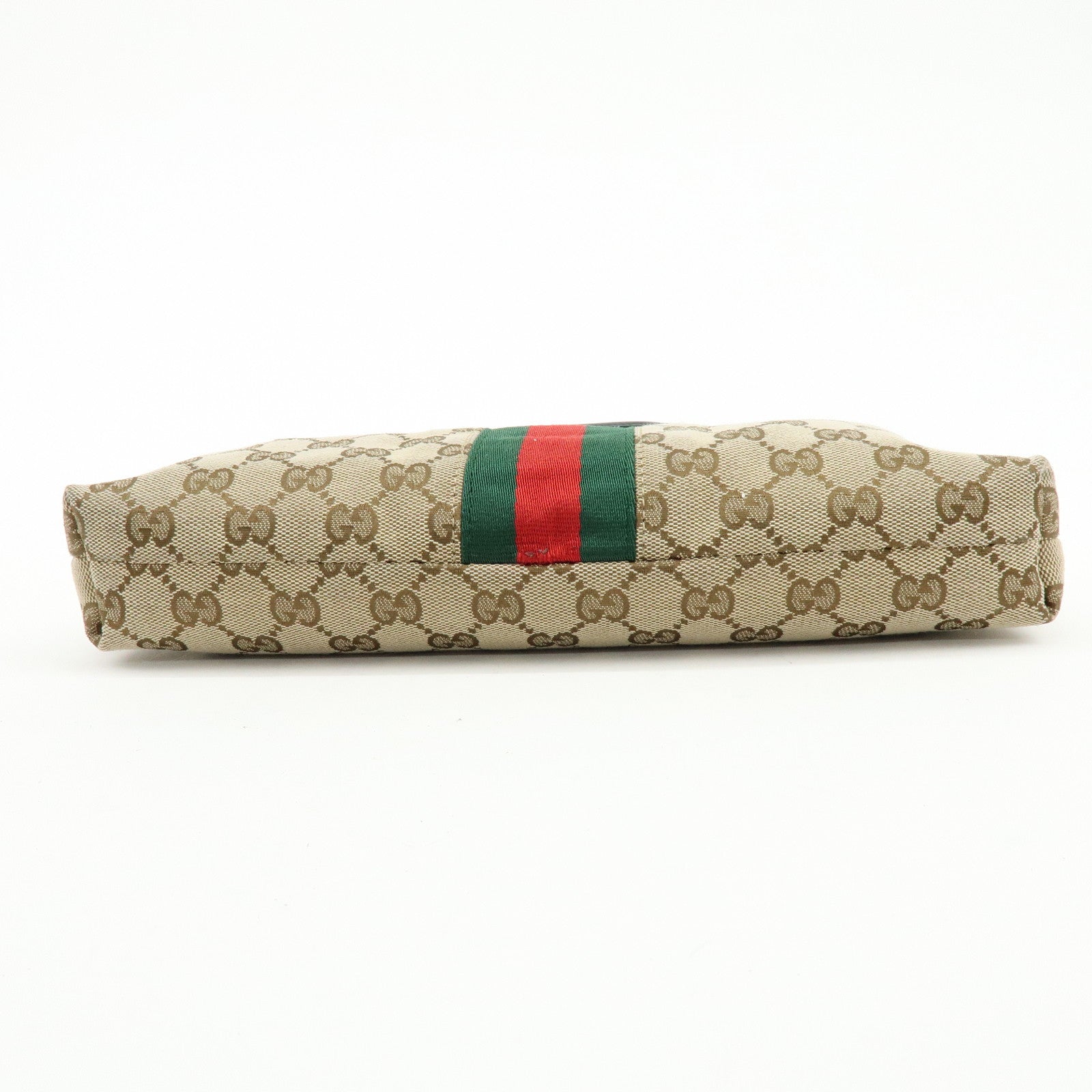 GUCCI Sherry GG Canvas Leather Shoulder Bag Crossbody Bag 388926