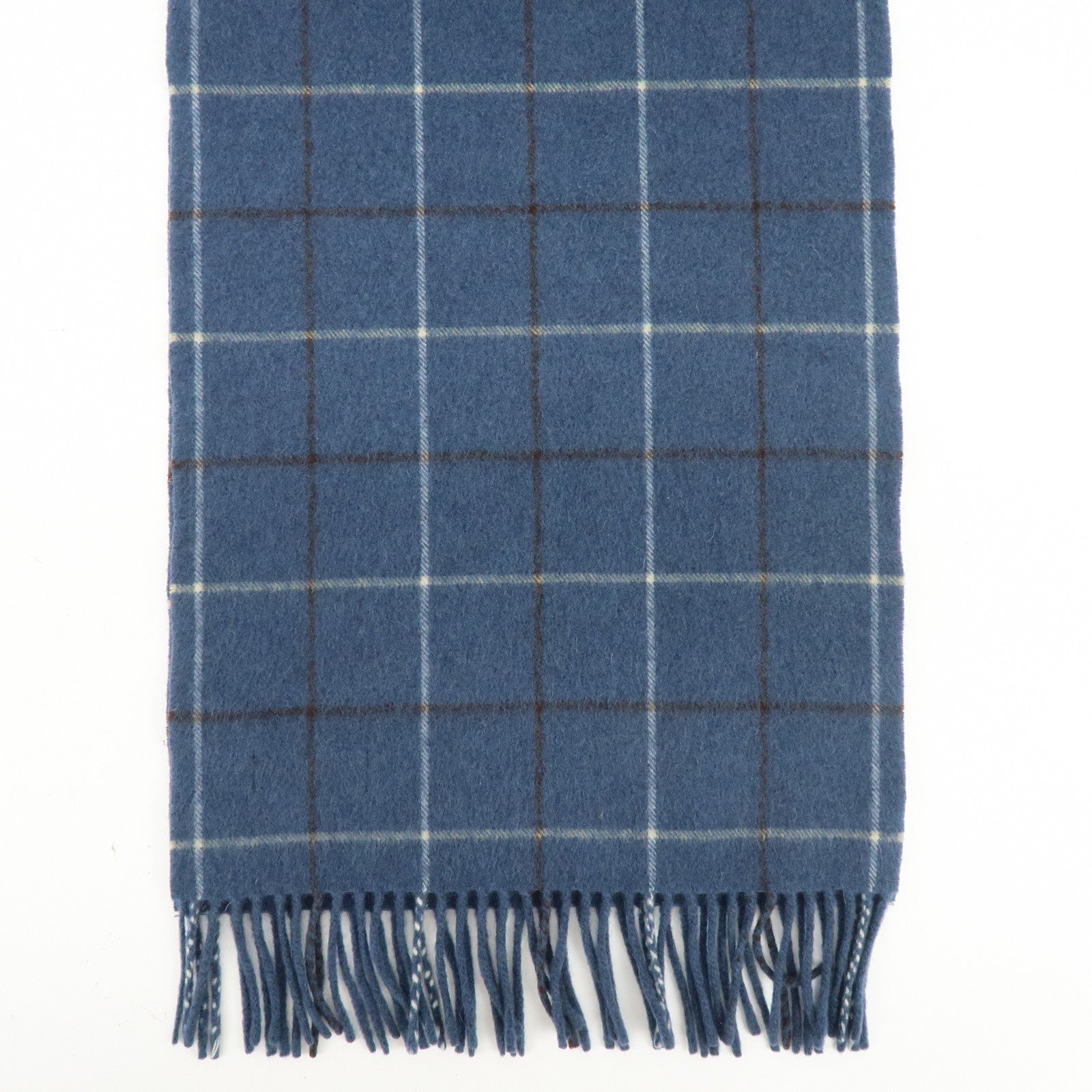 BURBERRY Set of 2 Nova Plaid Wool 100% Scarf Stole Beige Navy