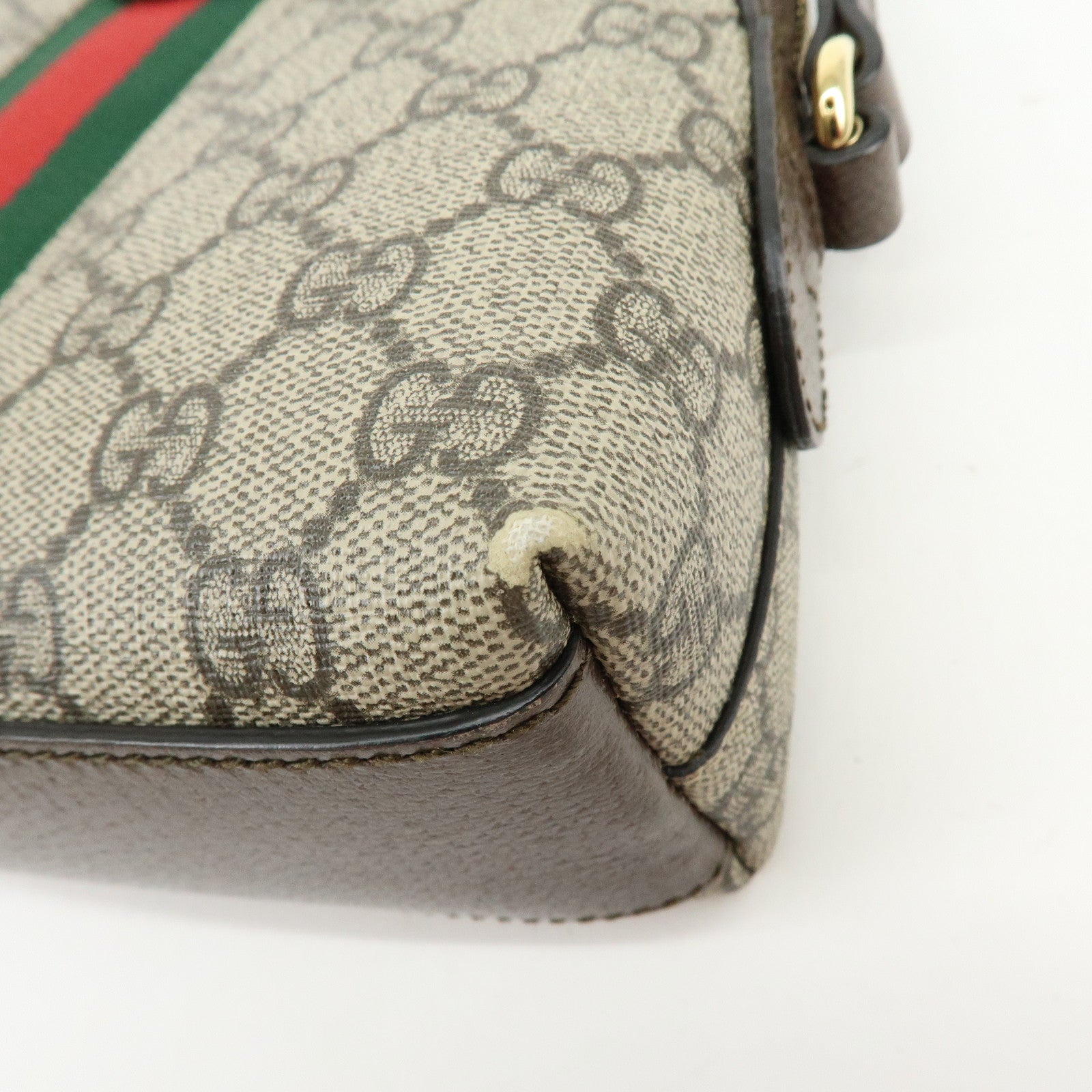 GUCCI Ophidia Double G Sherry GG Supreme Leather Shoulder Bag 499621