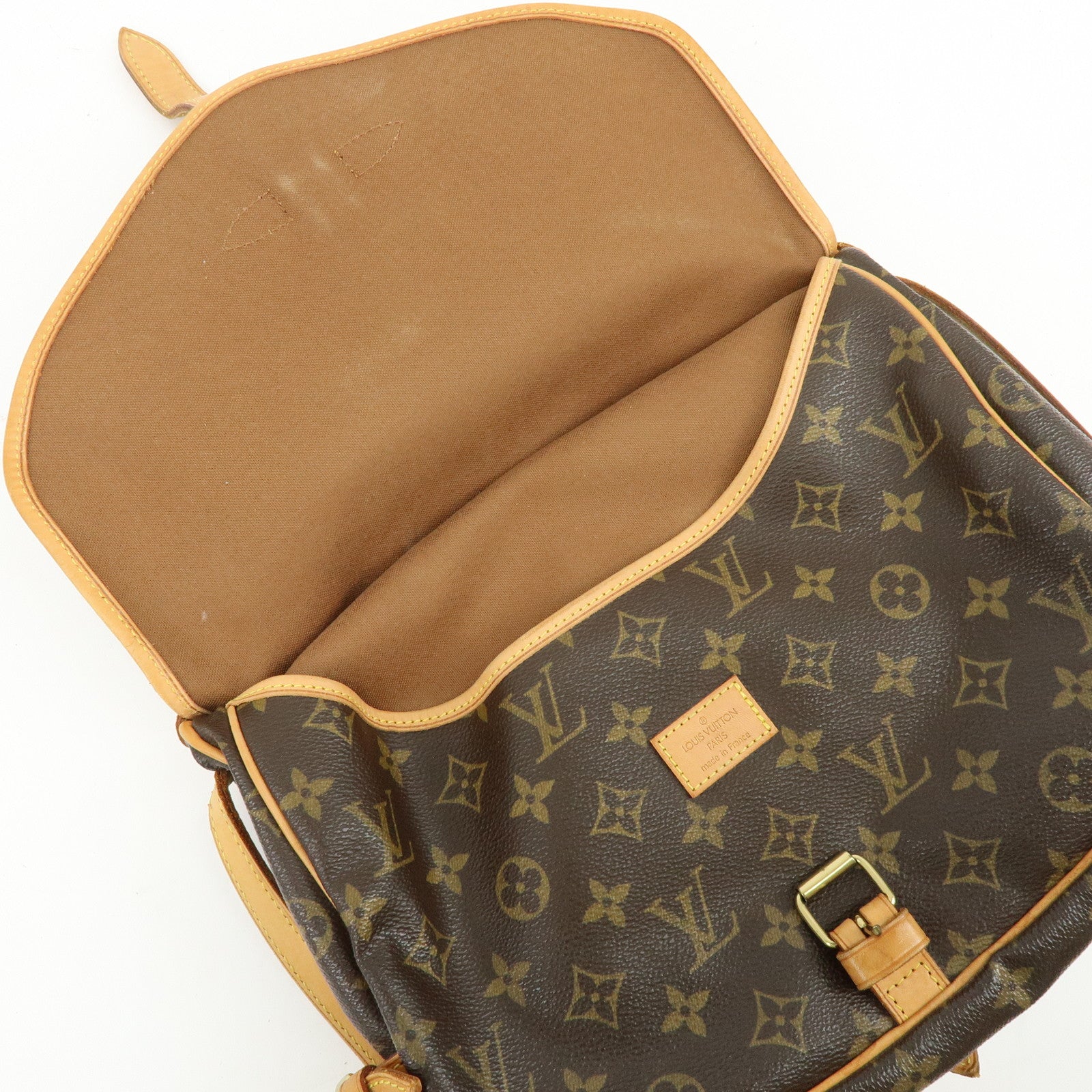 Louis Vuitton Monogram Saumur 30 Canvas Shoulder Bag Brown M42256