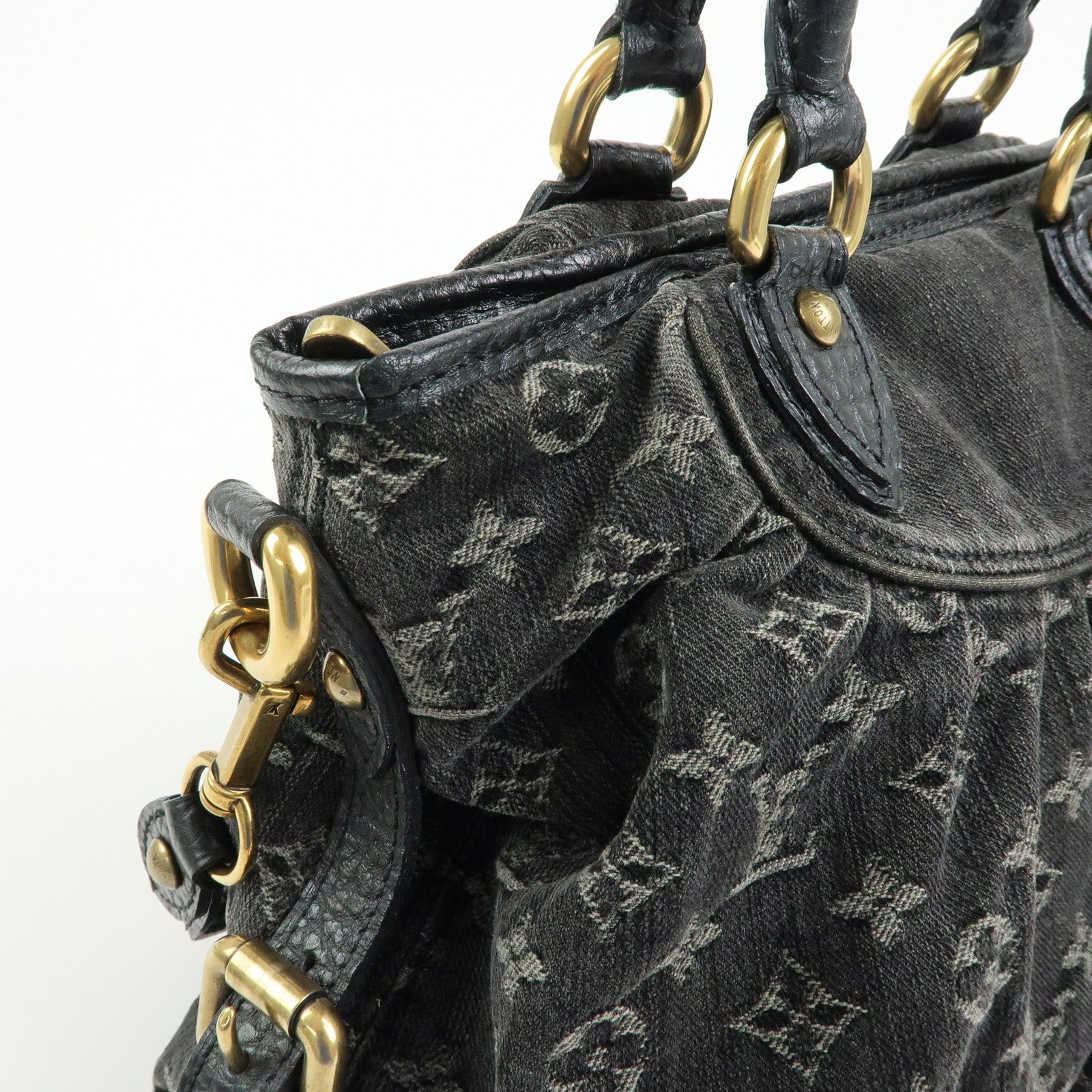 Louis Vuitton Monogram Denim Neo Cabby MM 2Way Bag Noir M95351