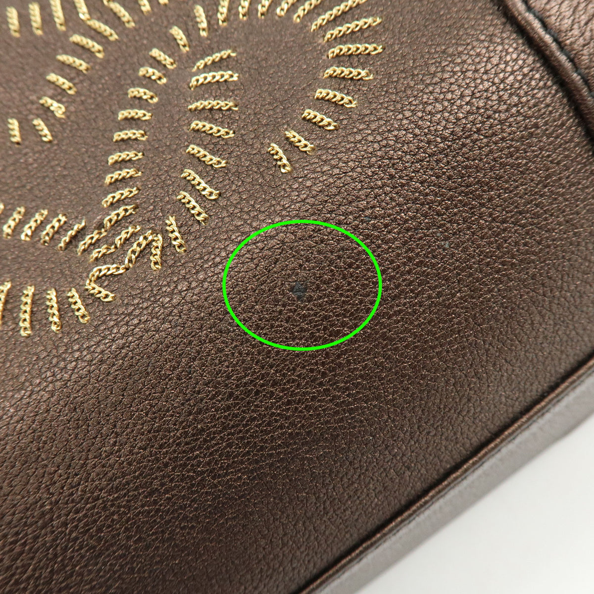 LOEWE Anagram Amazona 36 Hand Bag Boston Bag Metallic Brown