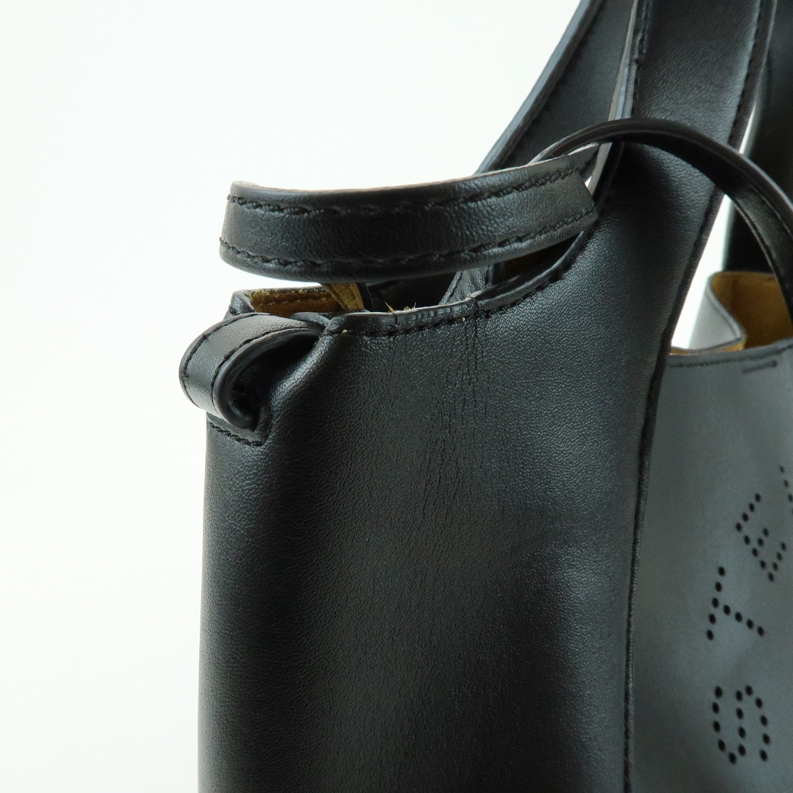 STELLA MCCARTNEY Faux Leather 2Way Bag Hand Bag Shoulder Bag Black