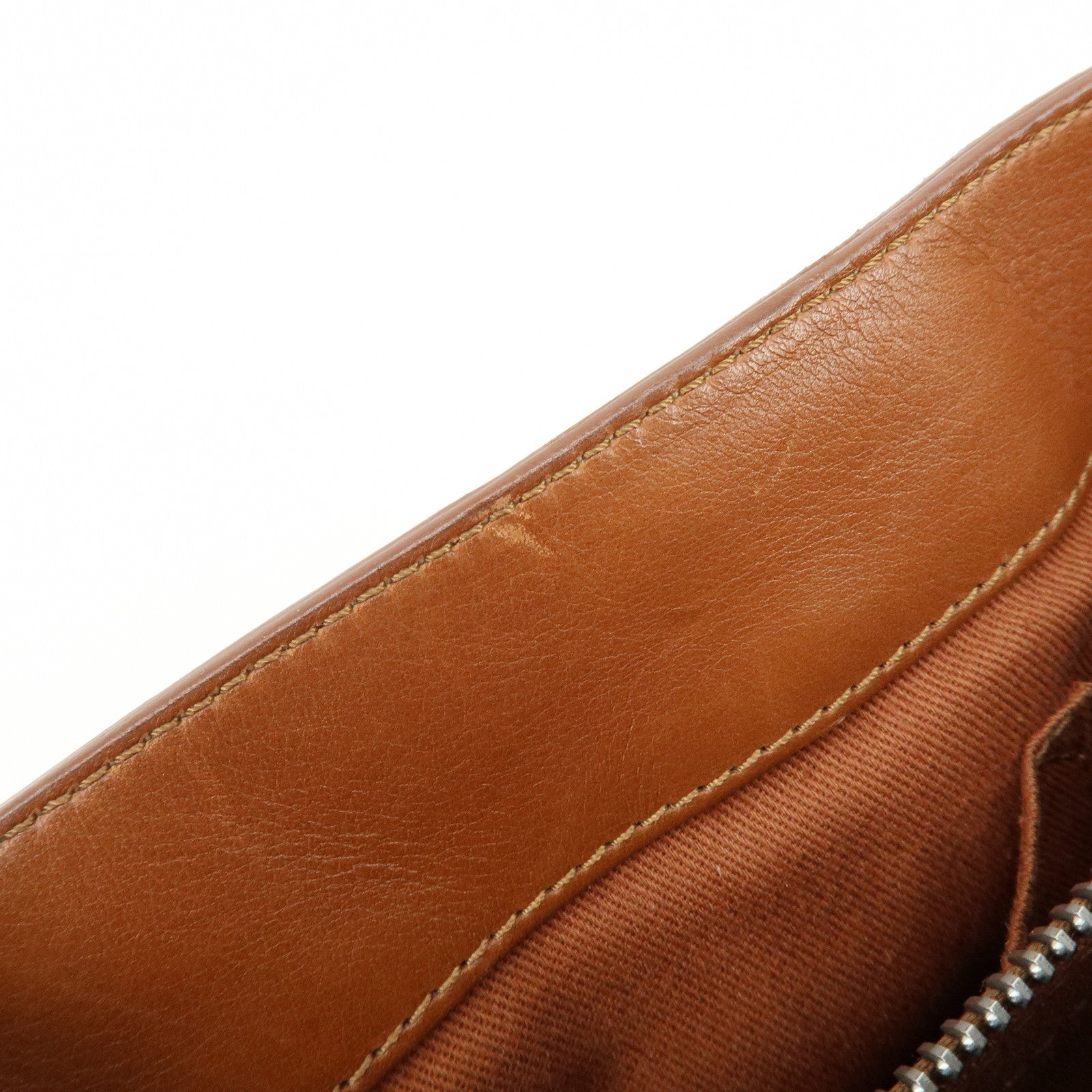 CELINE Boogie Bag Leather Hand Bag Tote Bag Brown