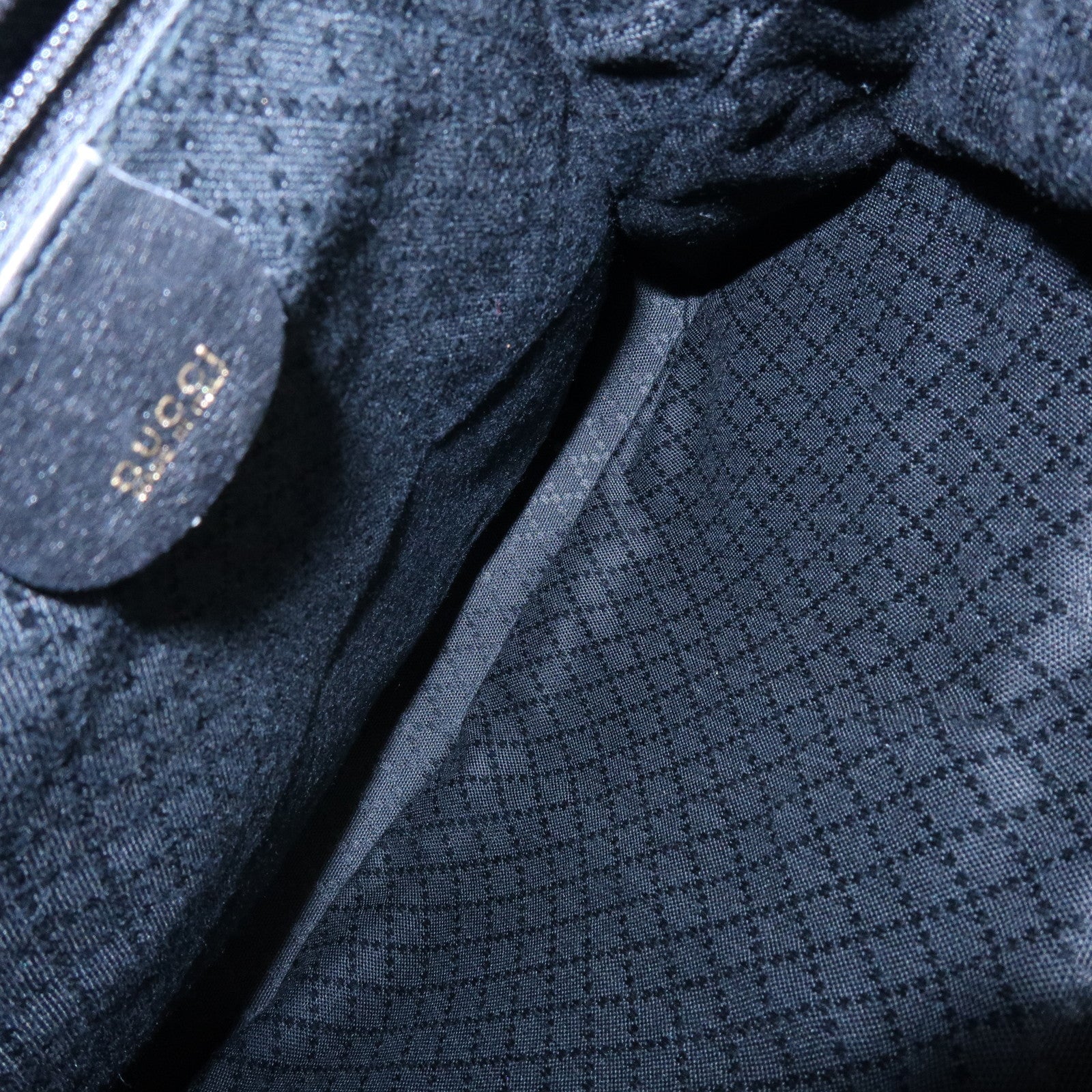 GUCCI Bamboo Leather Backpack Rucksack Black 003・2058・0016