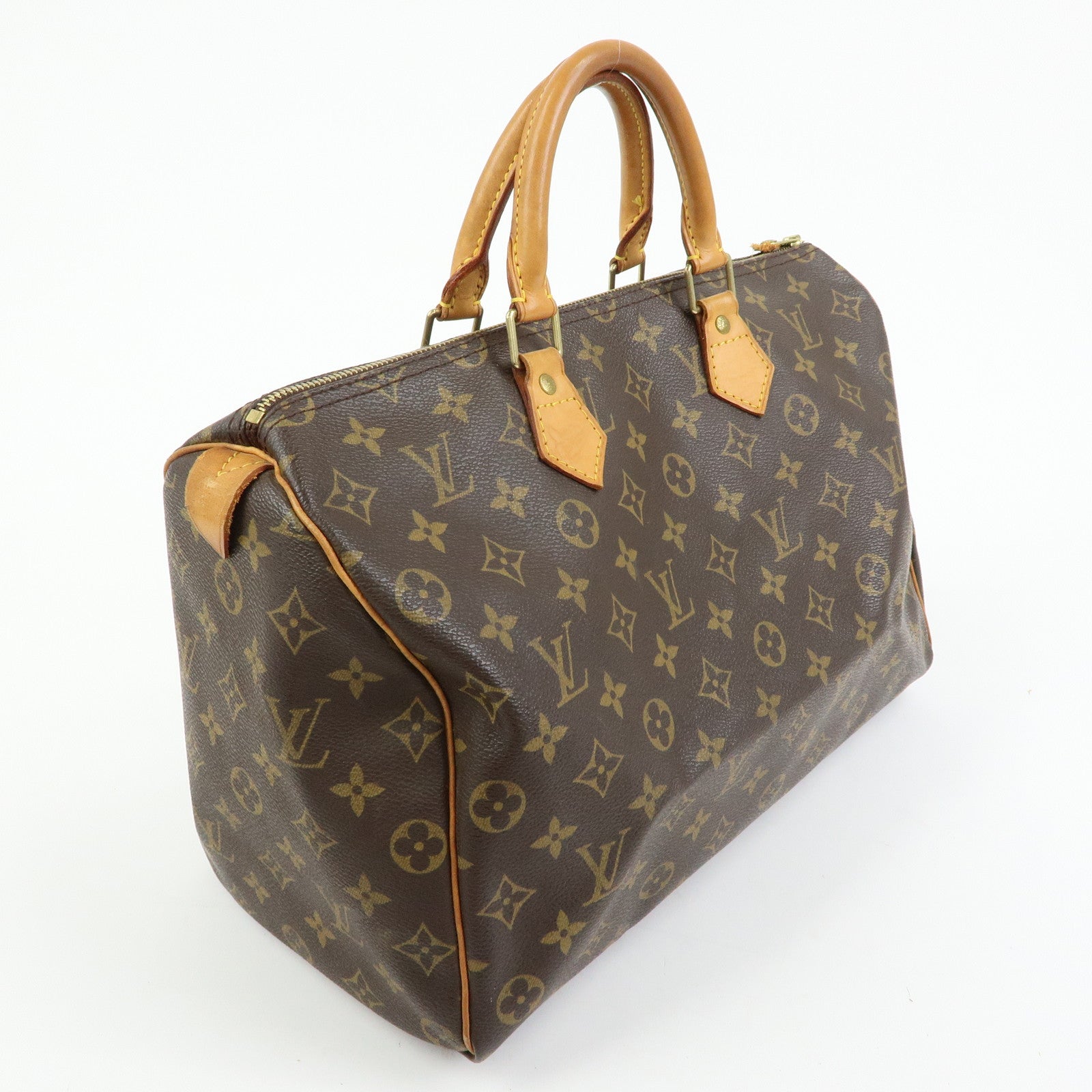 Louis Vuitton Monogram Speedy 35 Boston Bag Hand Bag Brown M41524