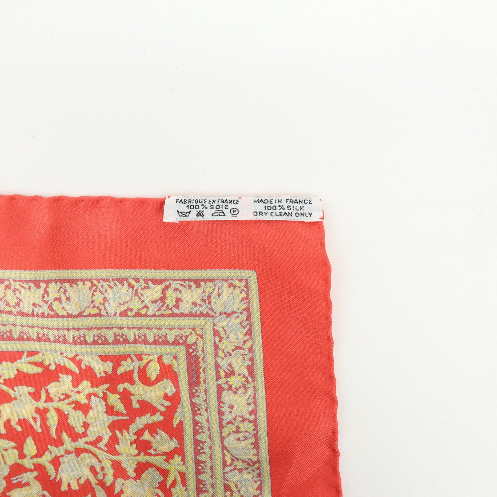 HERMES Set of 2 Carre 42 Silk Scarf PARURES DES SABLES/CHASSE EN INDE