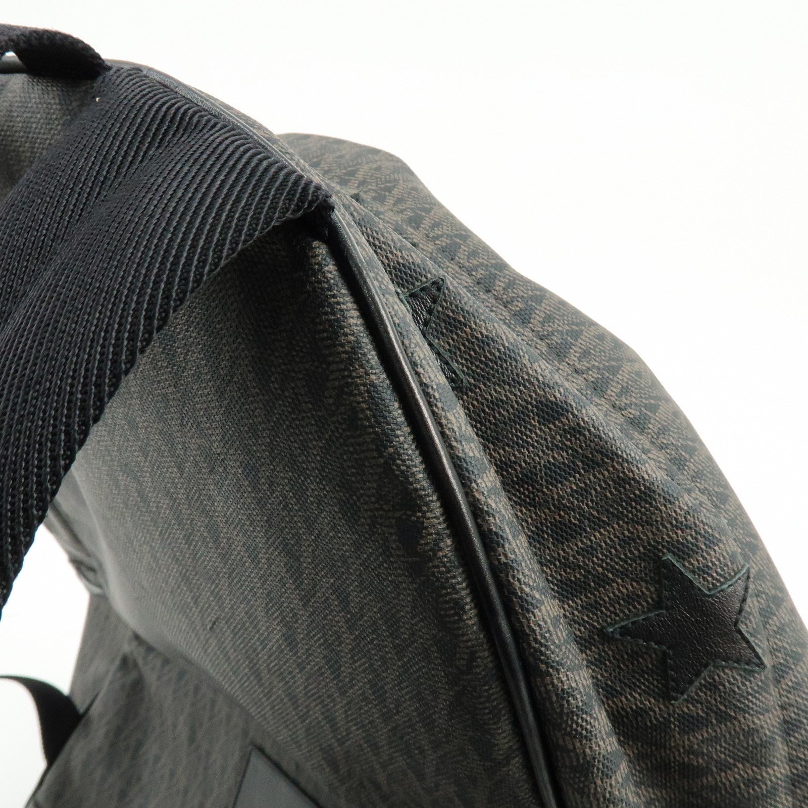 SAINT LAURENT PARIS Star Monogram PVC Leather Backpack Rucksack 415458