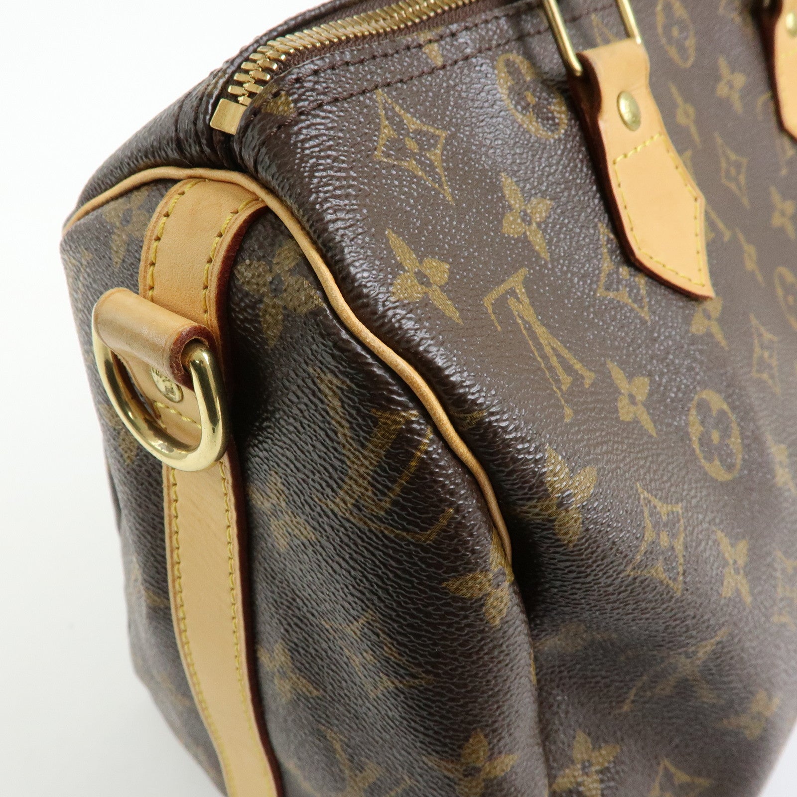 Louis Vuitton Monogram Speedy Bandouliere 30 Boston Bag Brown M40391