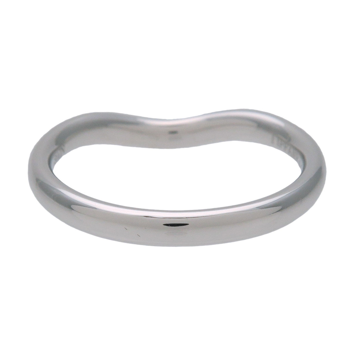 Tiffany & Co Curved Band 9P Diamond Ring PT950 Platinum US4.5 EU48