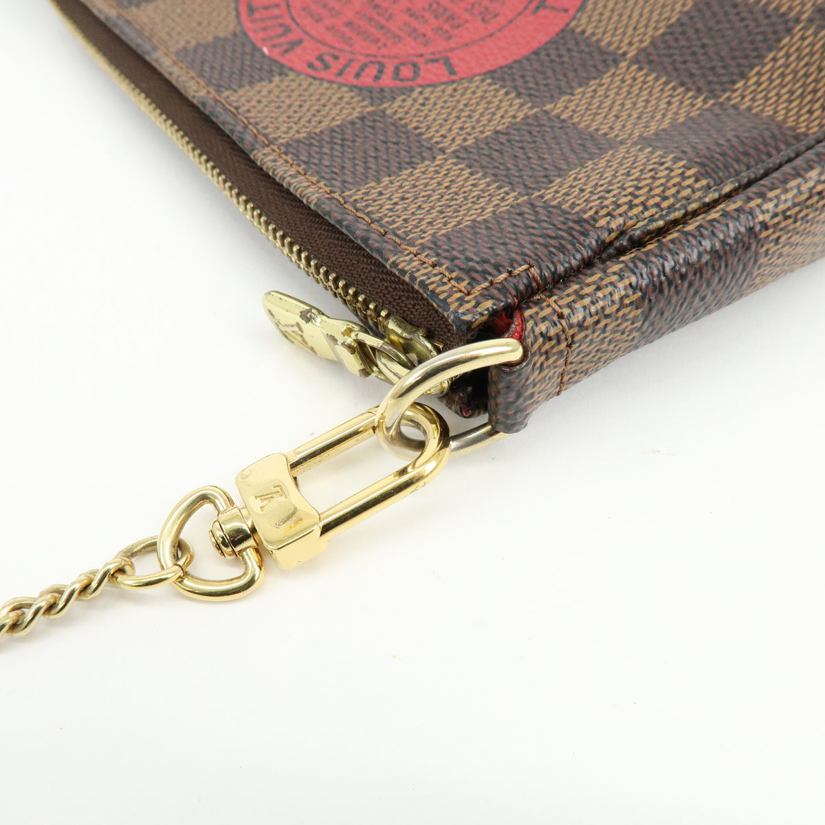 Louis Vuitton Damier T&B Mini Pochette Accessoires Pouch Brown N58011