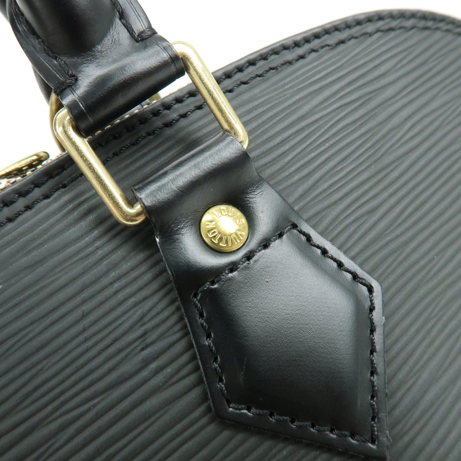 Louis Vuitton Epi Alma PM Leather Hand Bag Noir Black M52142