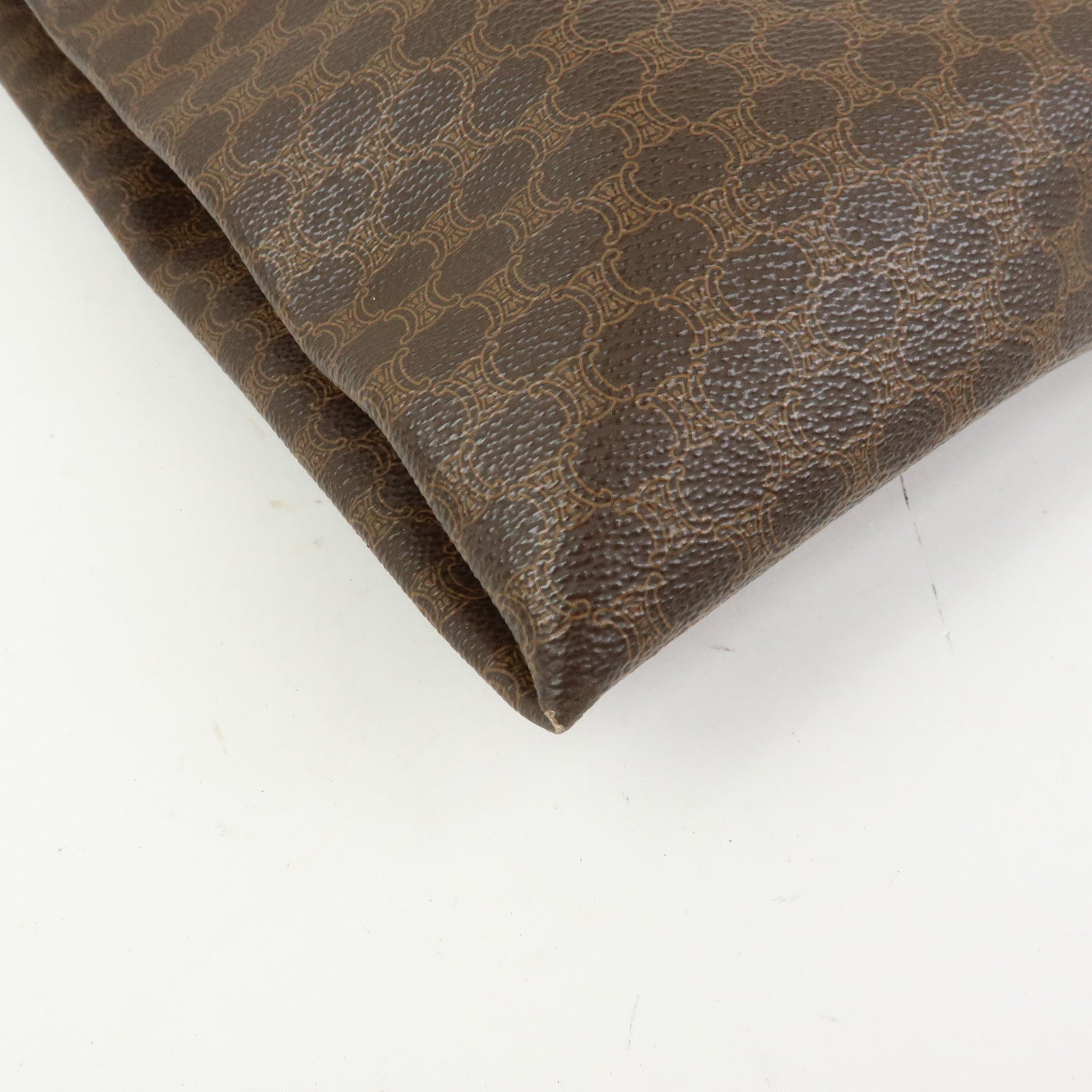 CELINE Macadam PVC Leather Tote Bag Shoulder Bag Brown