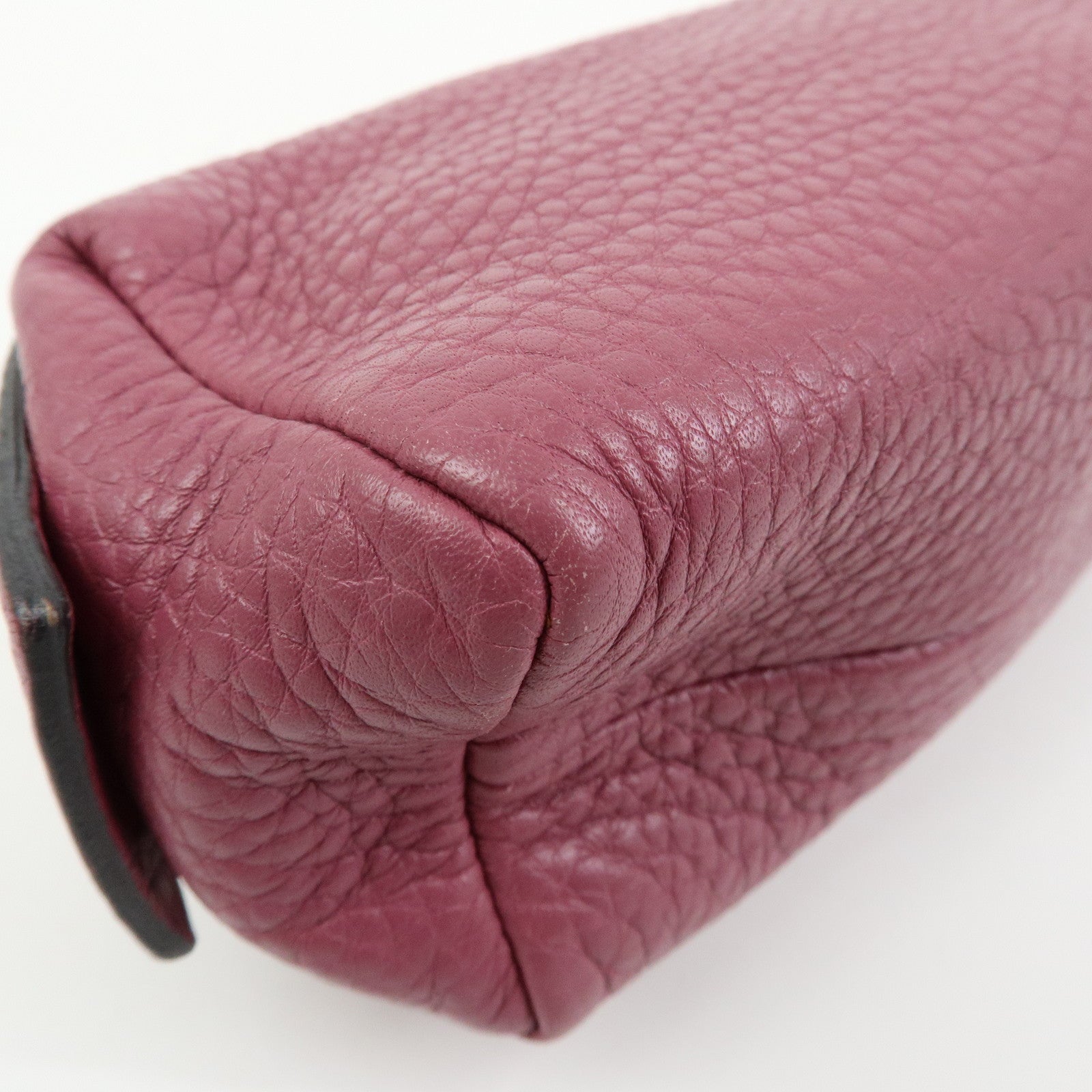 GUCCI Interlocking G SOHO Leather Cosmetic Pouch Makeup Case 308634