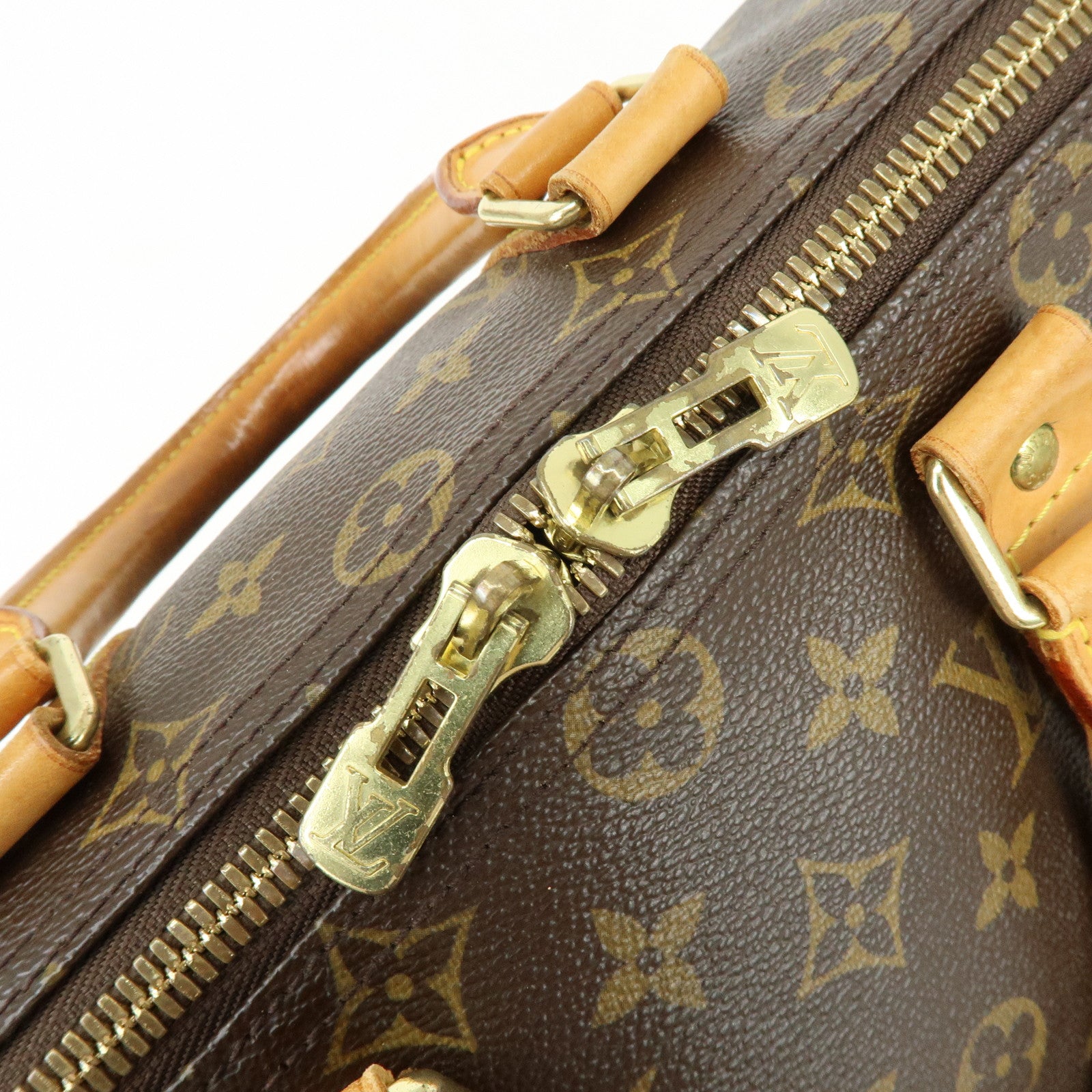 Louis Vuitton Monogram Keep All Bandouliere 45 Boston Bag Brown M41418
