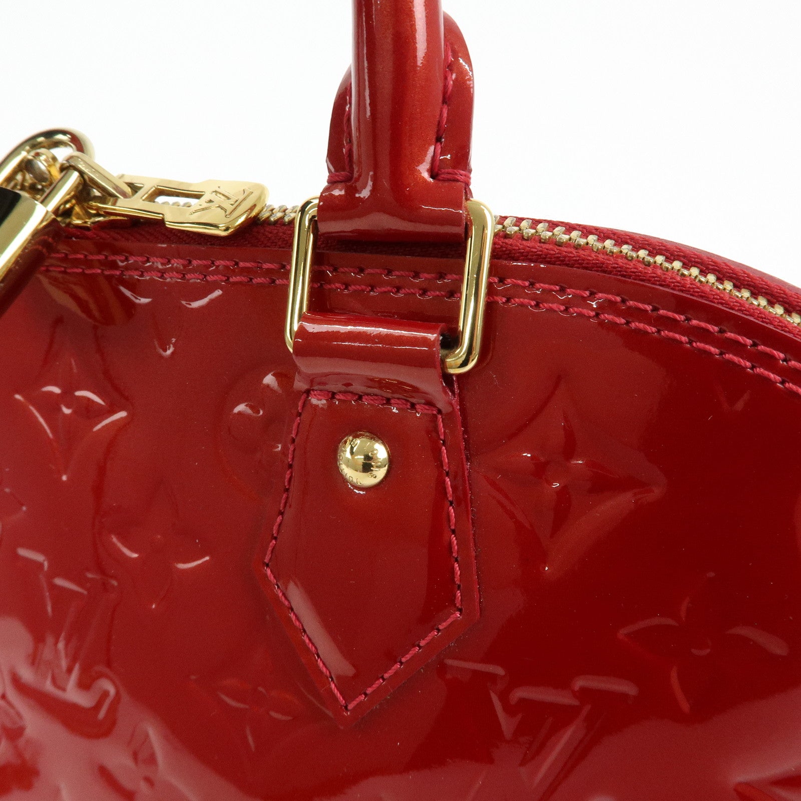 Louis Vuitton Monogram Vernis Alma PM Hand Bag Pomme d'Amour M90096