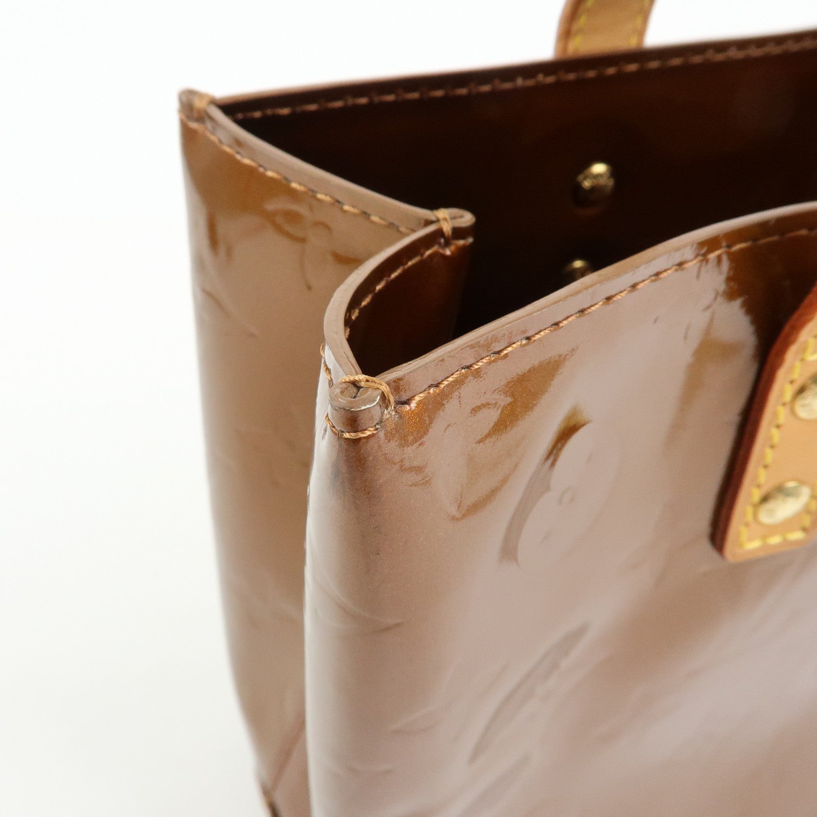 Louis Vuitton Monogram Vernis Reade PM Hand Bag Tote Bag Bronze M91146