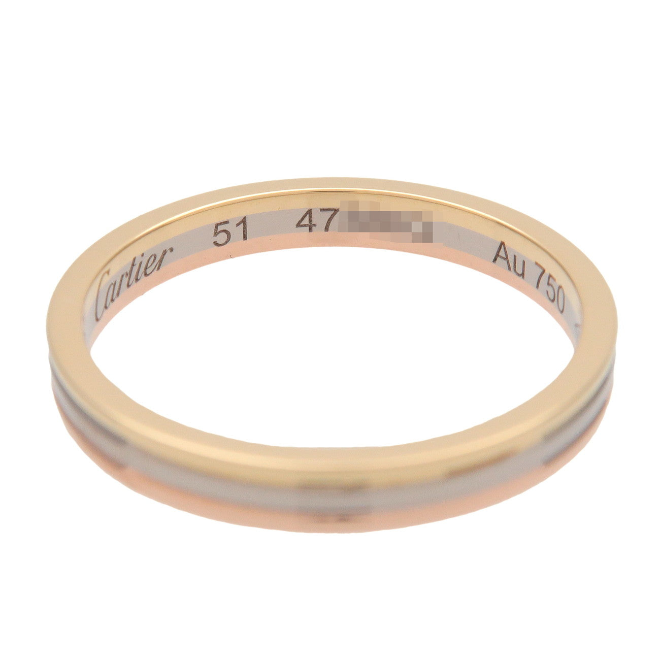 Cartier Vendome Three Color Ring K18 750YG/PG/WG #51 US5.75