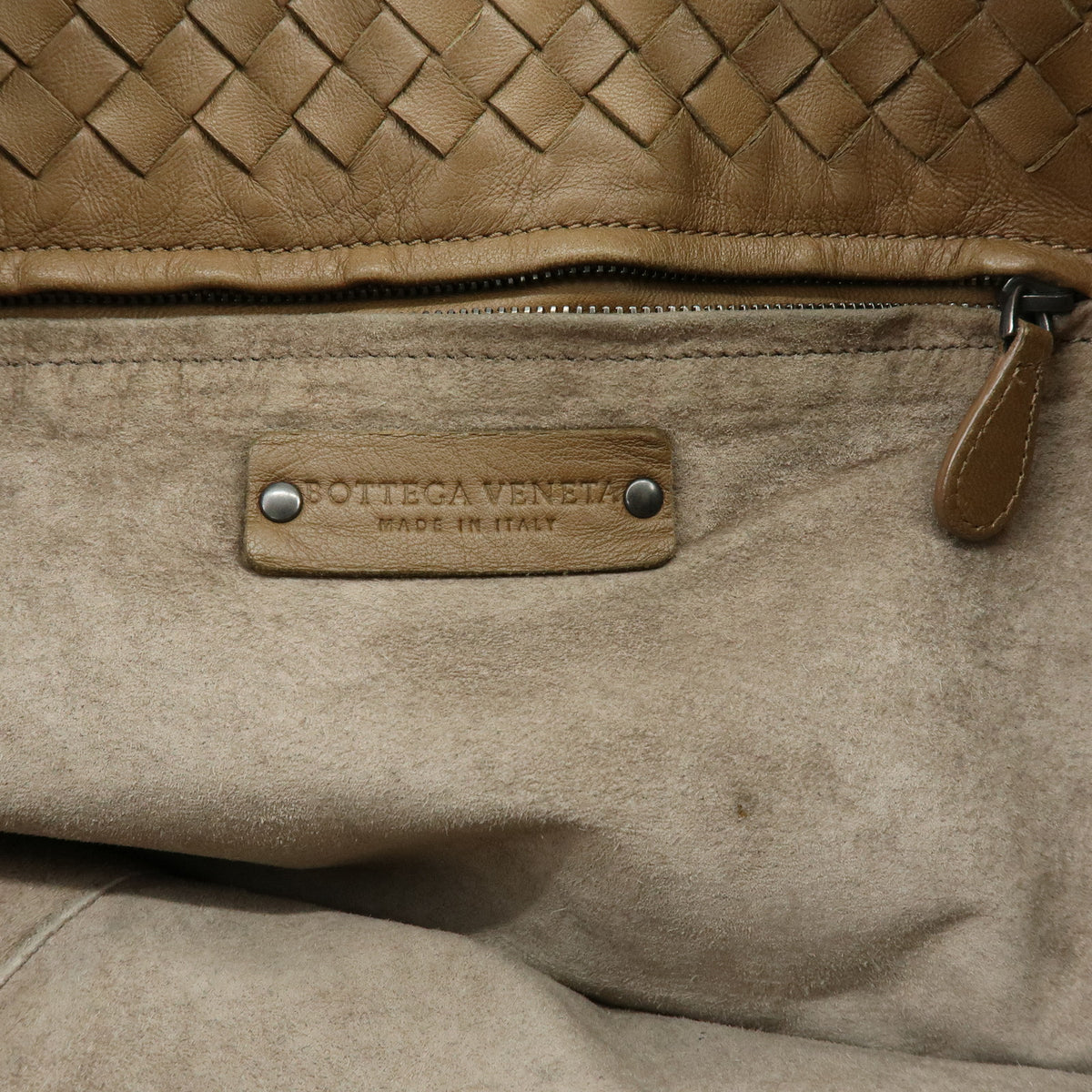 BOTTEGA VENETA Intrecciato Leahter Shoulder Bag Tote Bag Cafe Brown