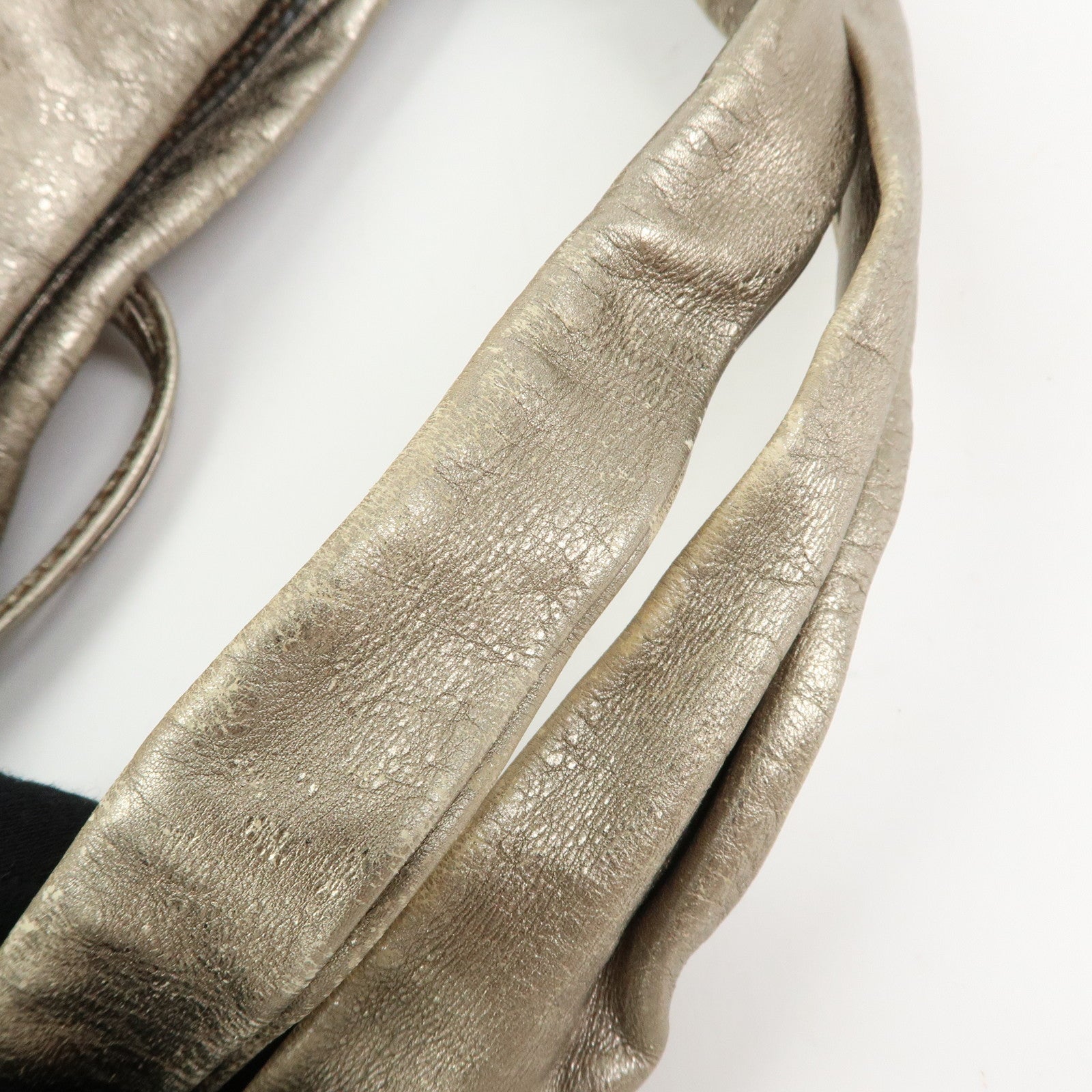 Celine Bittersweet Leather Shoulder Bag Hand Bag Hobo Bag Gold