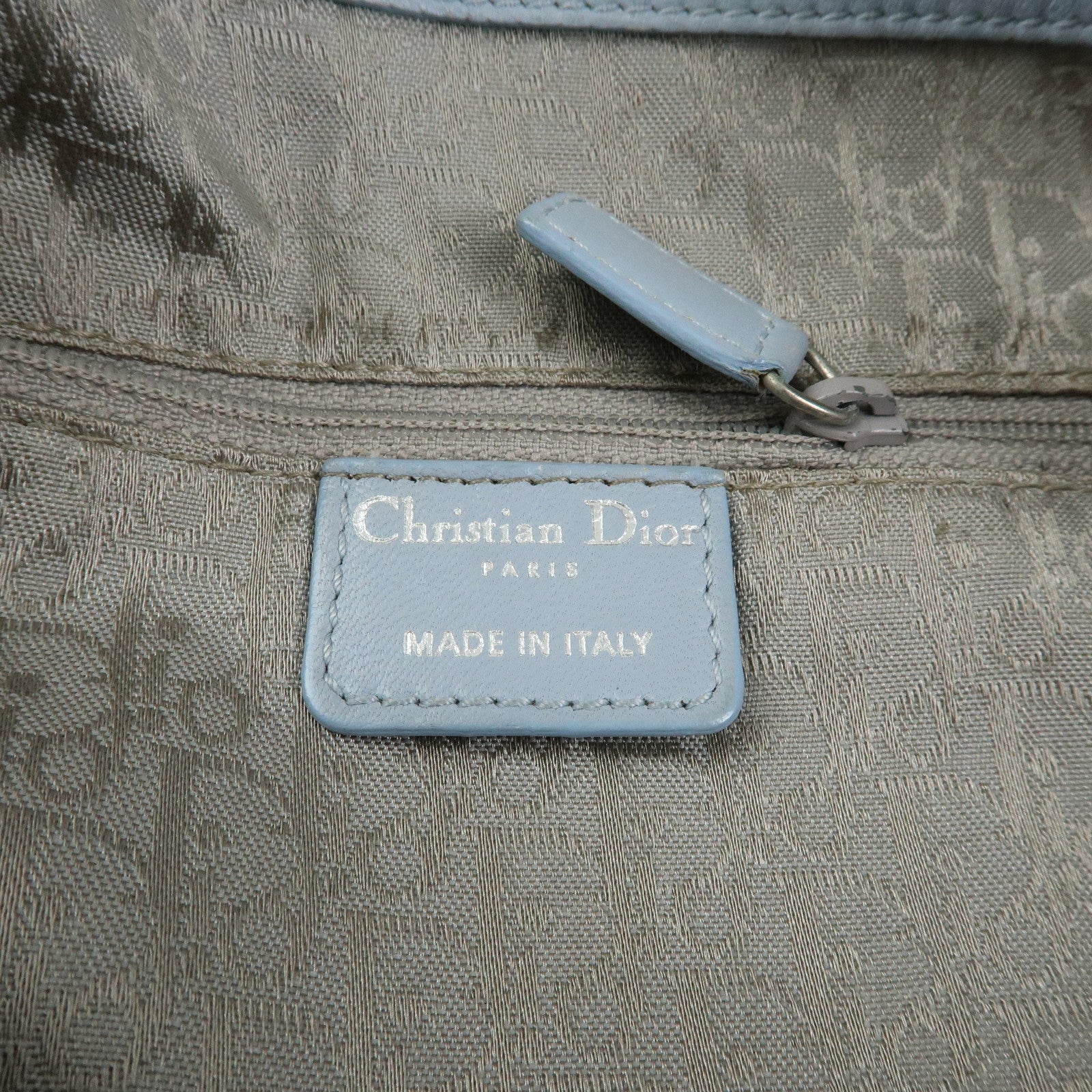 Christian Dior Lady Dior Cannage Lamb Skin Shoulder Bag Hand Bag Blue