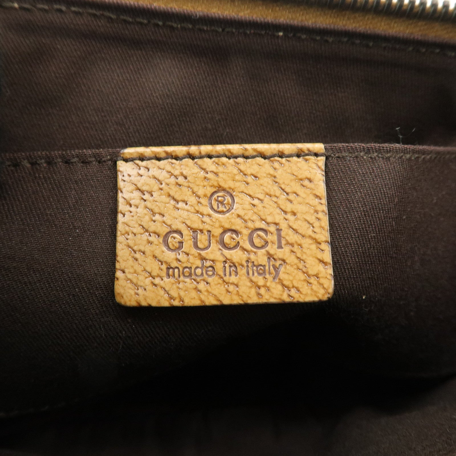 GUCCI GG Canvas Leather Chain Hand Bag Pouch Beige Brown 120940 Used