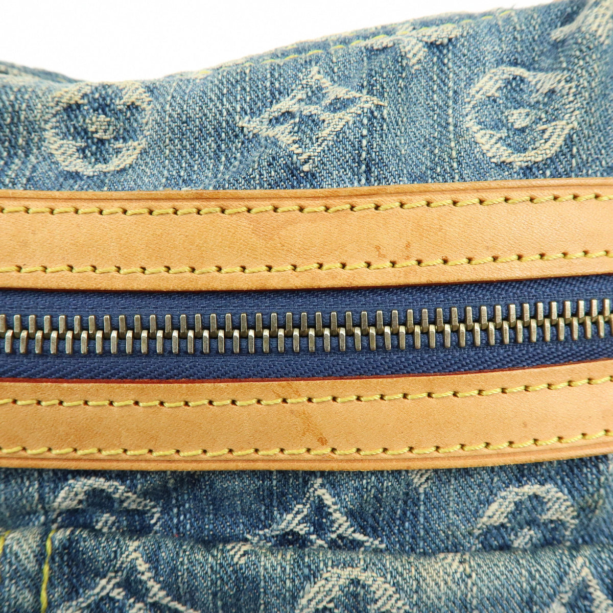 Louis Vuitton Monogram Denim Baggy PM 2Way Bag Shoulder Bag Blue M95049
