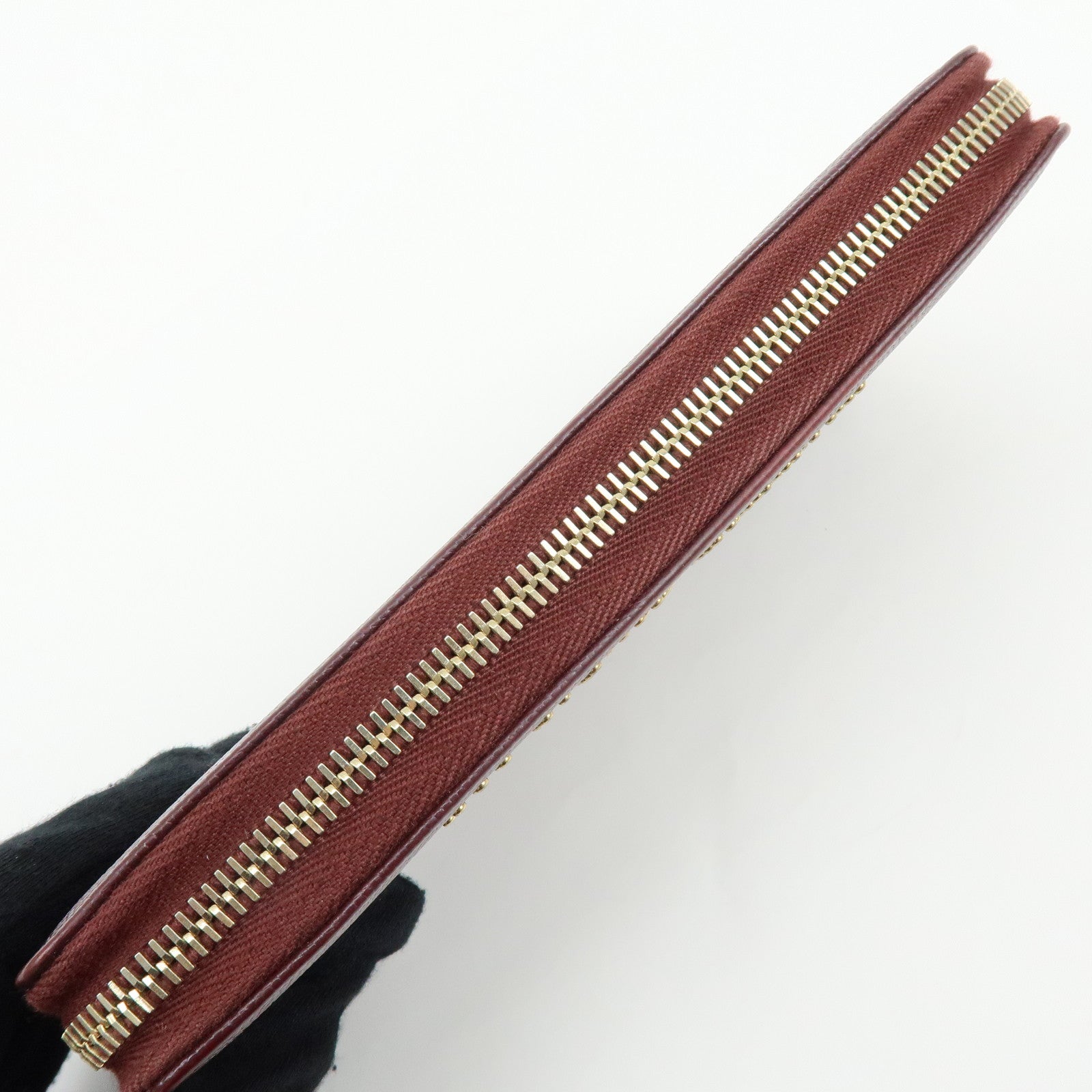 CHANEL Deauville COCO Mark Caviarskin Round Zippy Long Wallet A82281