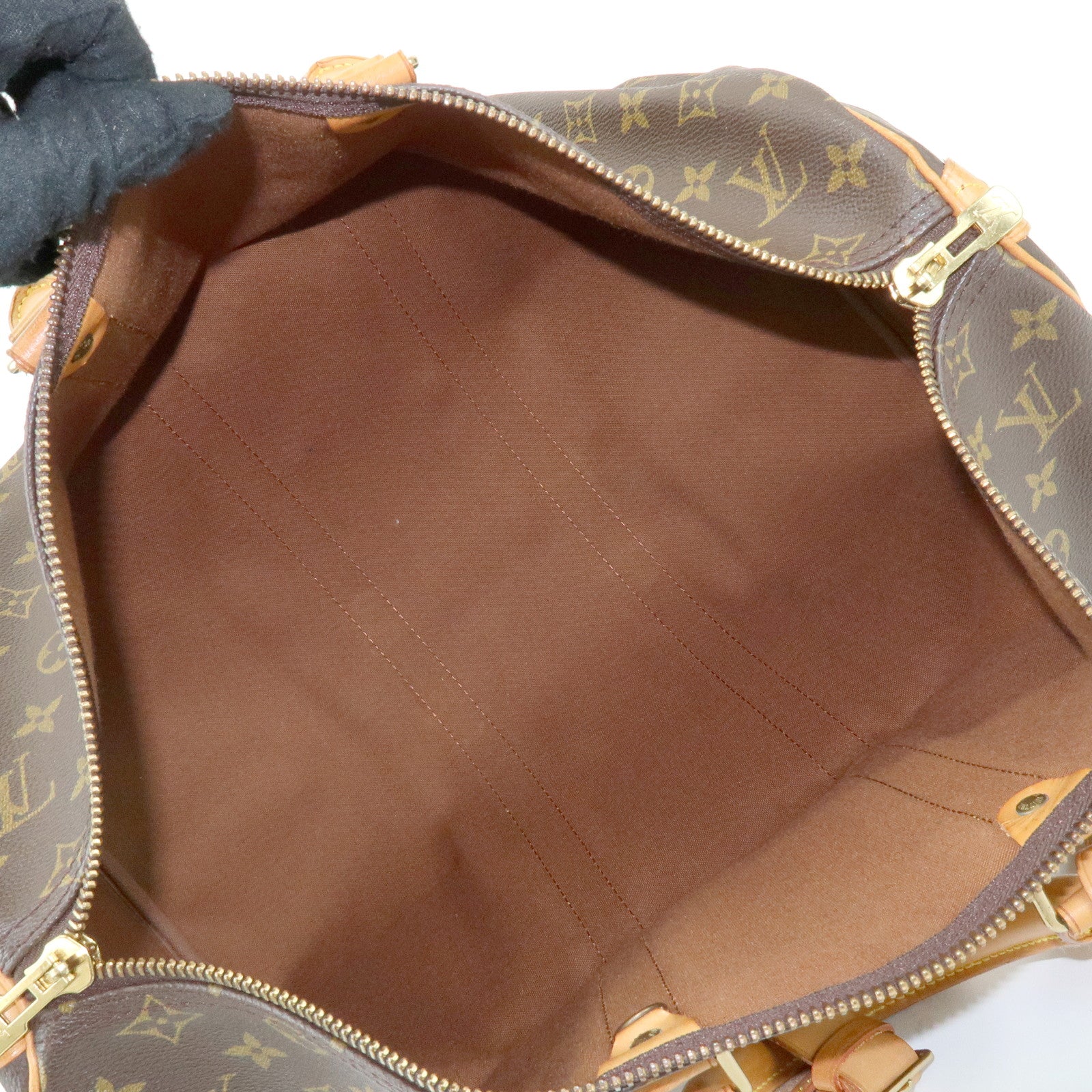 Louis Vuitton Monogram Keep All 45 CanvasBoston Bag Brown M41428