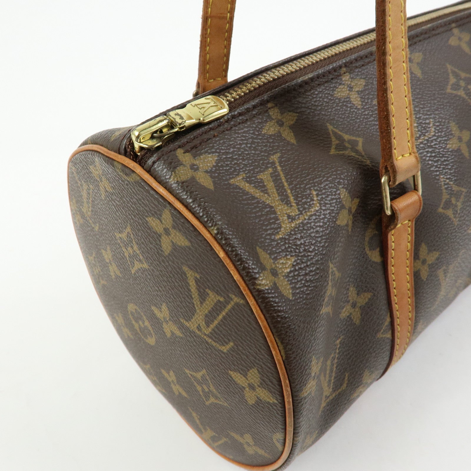 Louis Vuitton Monogram Papillon 30 Hand Bag Brown M51385