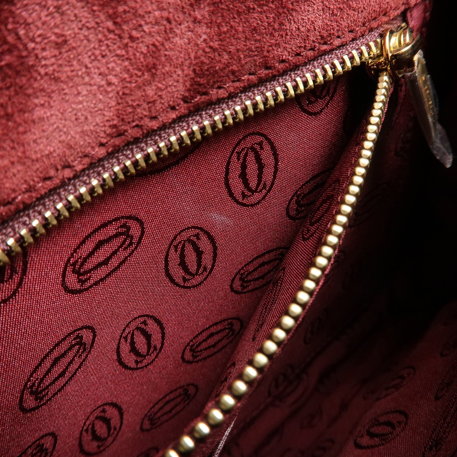 Cartier Must de Cartier Leather Shoulder Bag Bordeaux