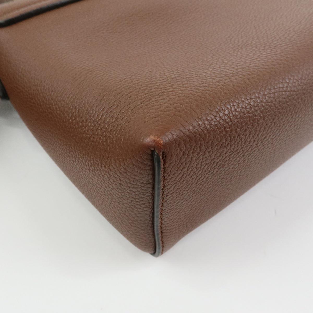BURBERRY Nova Plaid Leather Canvas Shoulder Bag Crossbody Bag Brown