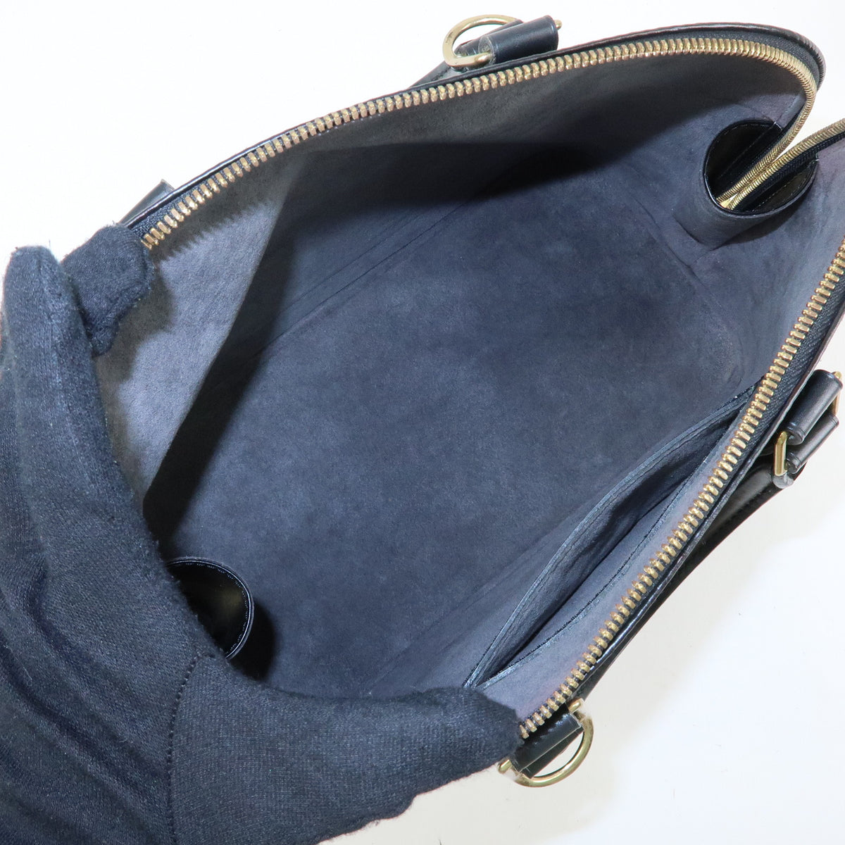 Louis Vuitton Epi Alma PM Hand Bag Noir Black M52142