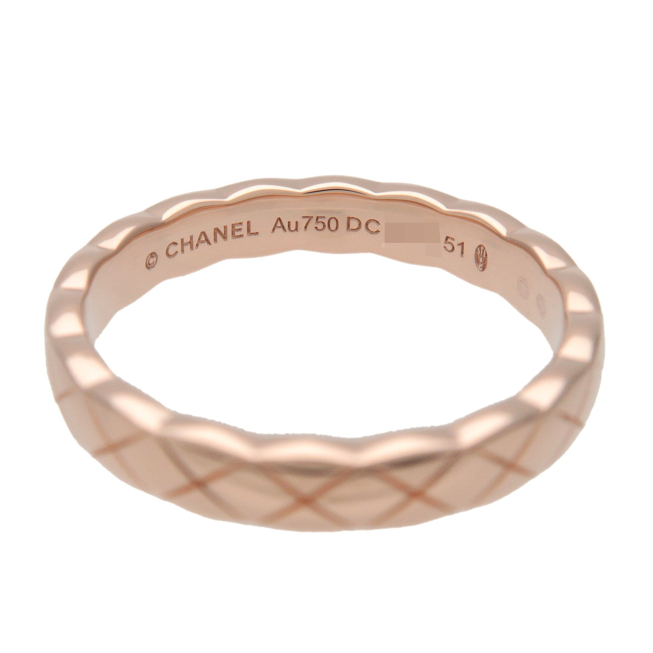 CHANEL COCO Crush Ring Mini K18 750PG Rose Gold #51 US 5.5 EU 51 J11785
