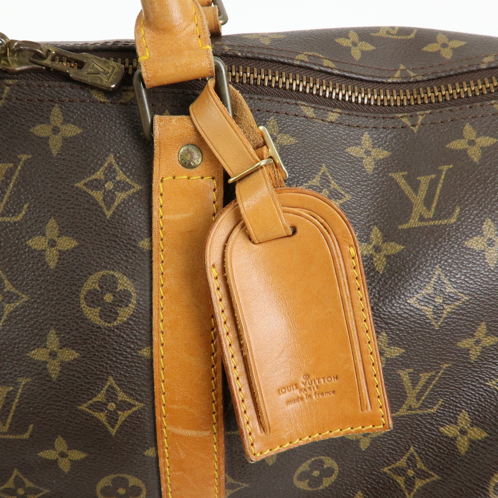 Louis Vuitton Keep All Bandouliere 55 Boston Bag Hand Bag Brown M41414