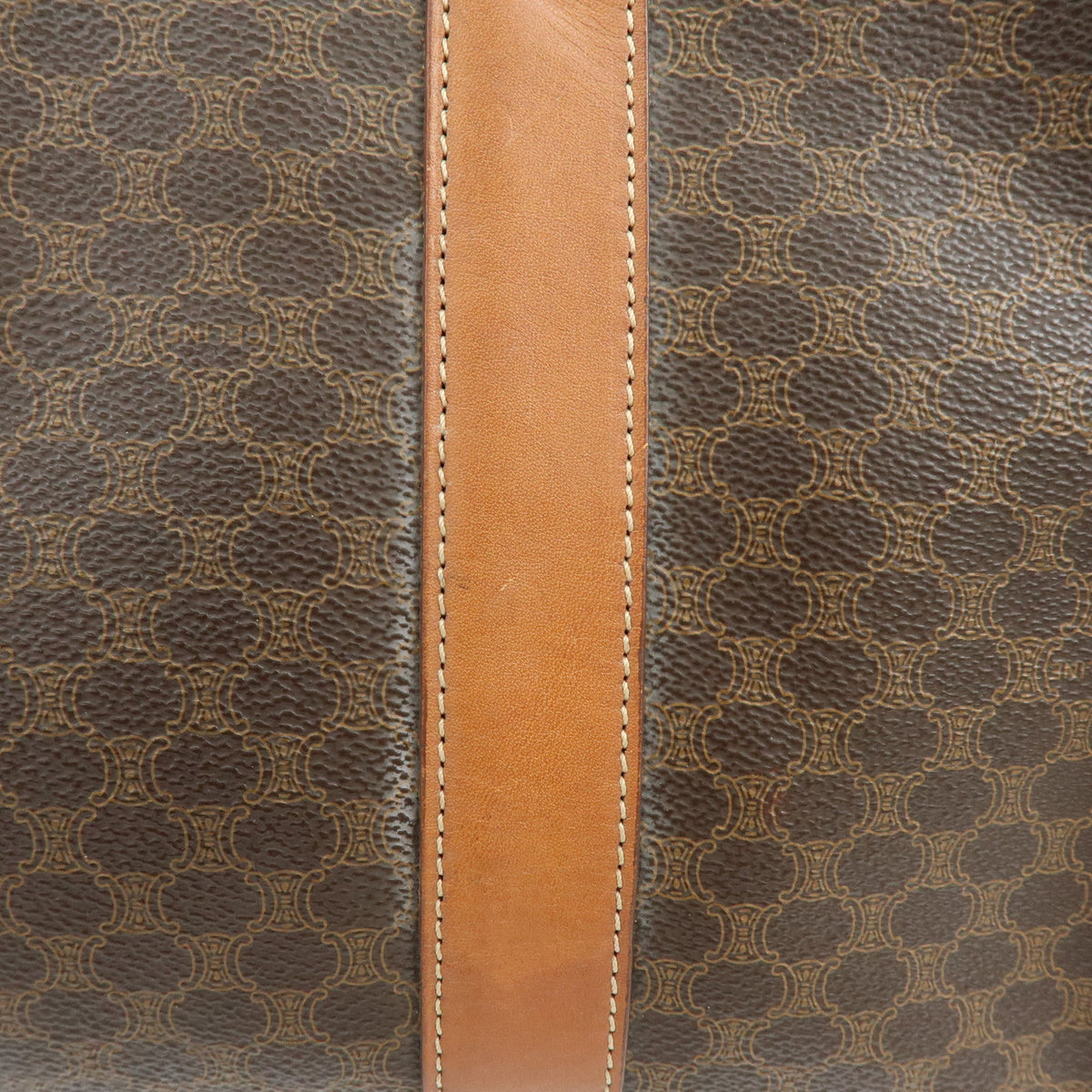 CELINE Macadam PVC Leather Shoulder Bag Hand Bag Brown