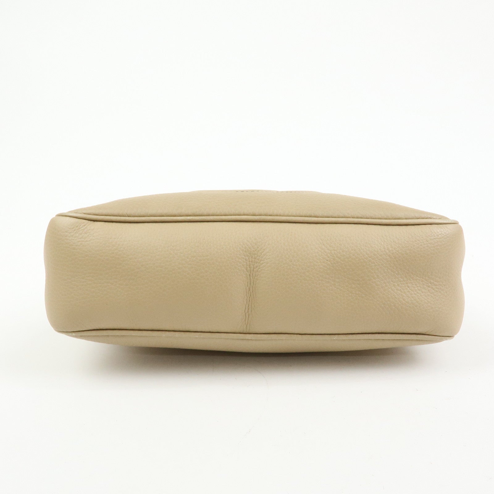 GUCCI SOHO Interlocking G Leather Shoulder Bag Beige 308983
