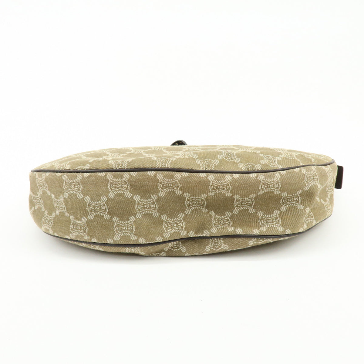 CELINE Macadam Canvas Leather Shoulder Bag Crossbody Bag Beige
