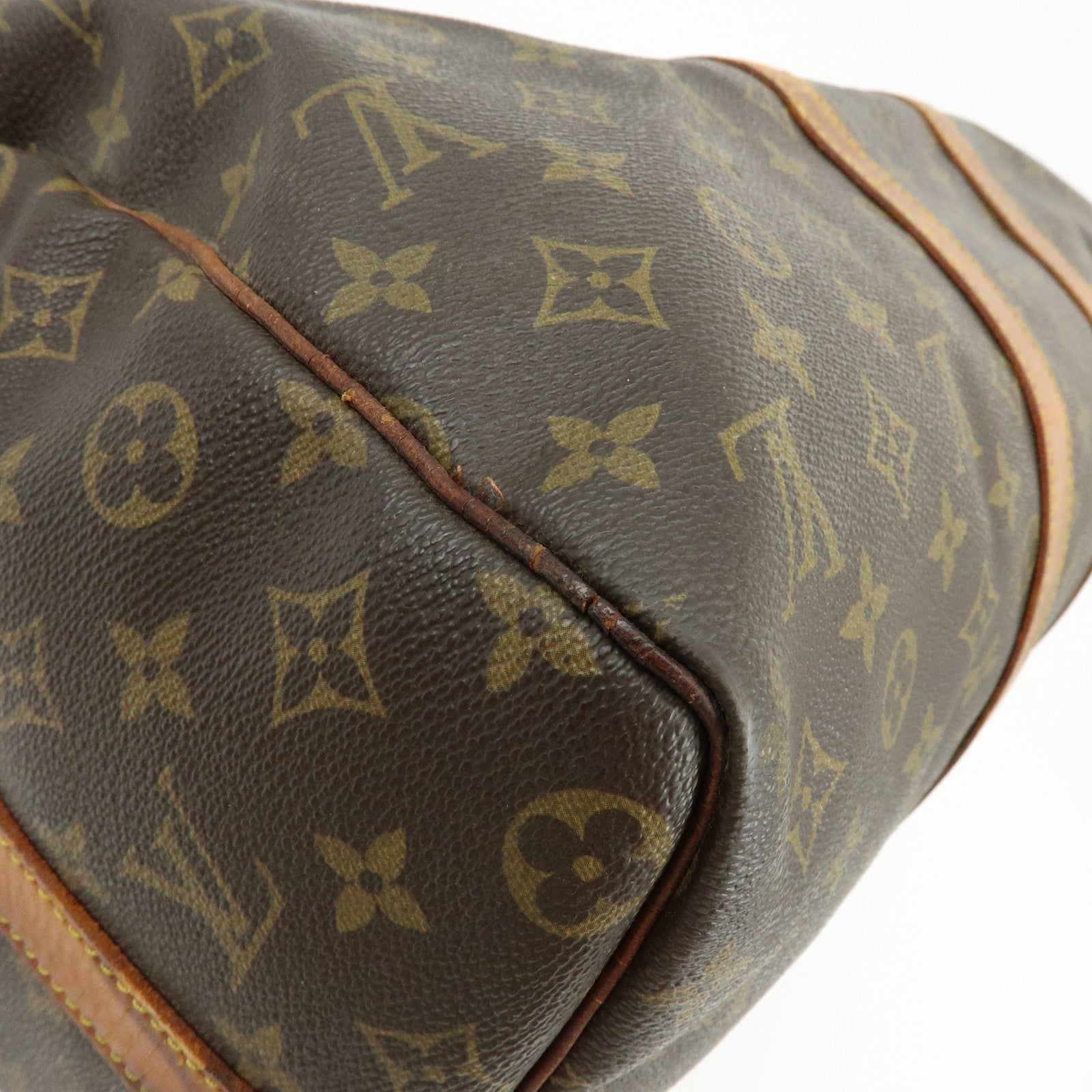 Louis Vuitton Monogram Keep All Bandouliere 45 Boston Bag Brown M41418